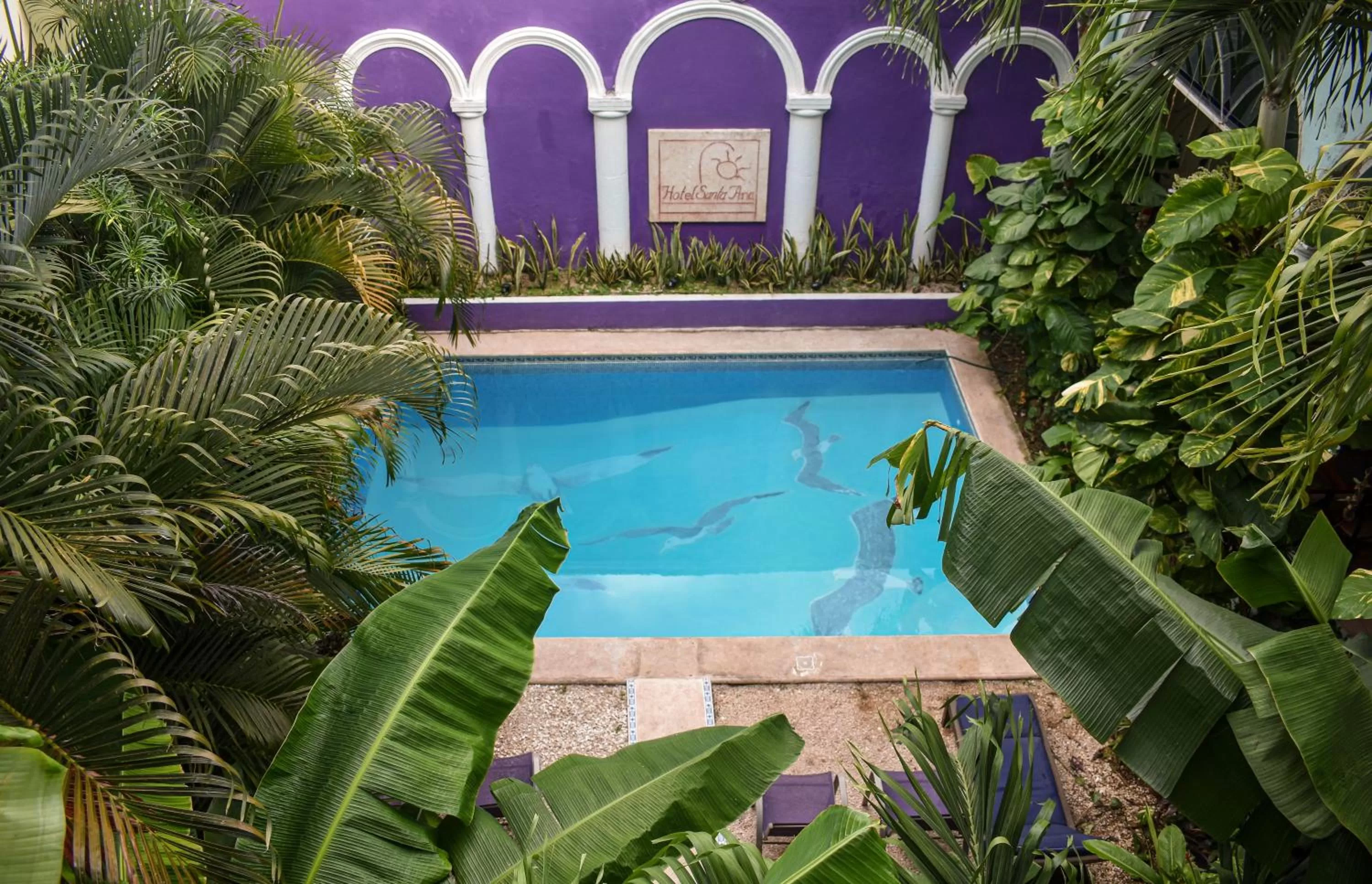 Pool view in Hotel Santa Ana