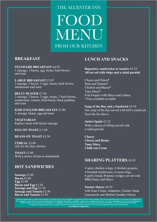 Breakfast in Alcester Inn