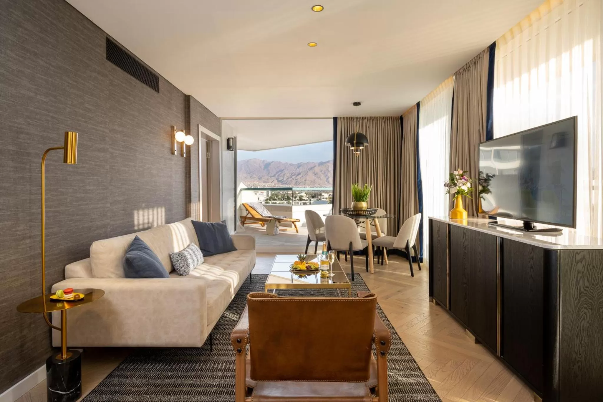 Living room in Vert Hotel Eilat by AFI Hotels
