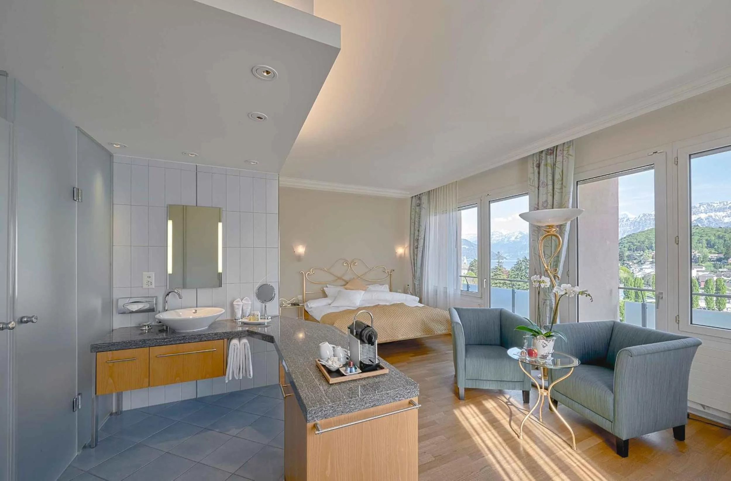 Bedroom in Hotel Eden Spiez