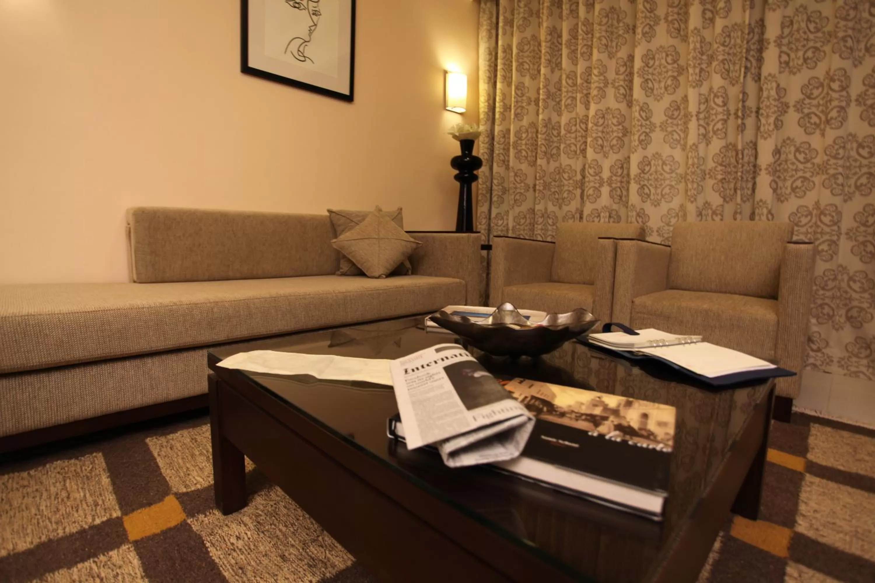 Seating area in Le Corail Suites Hotel