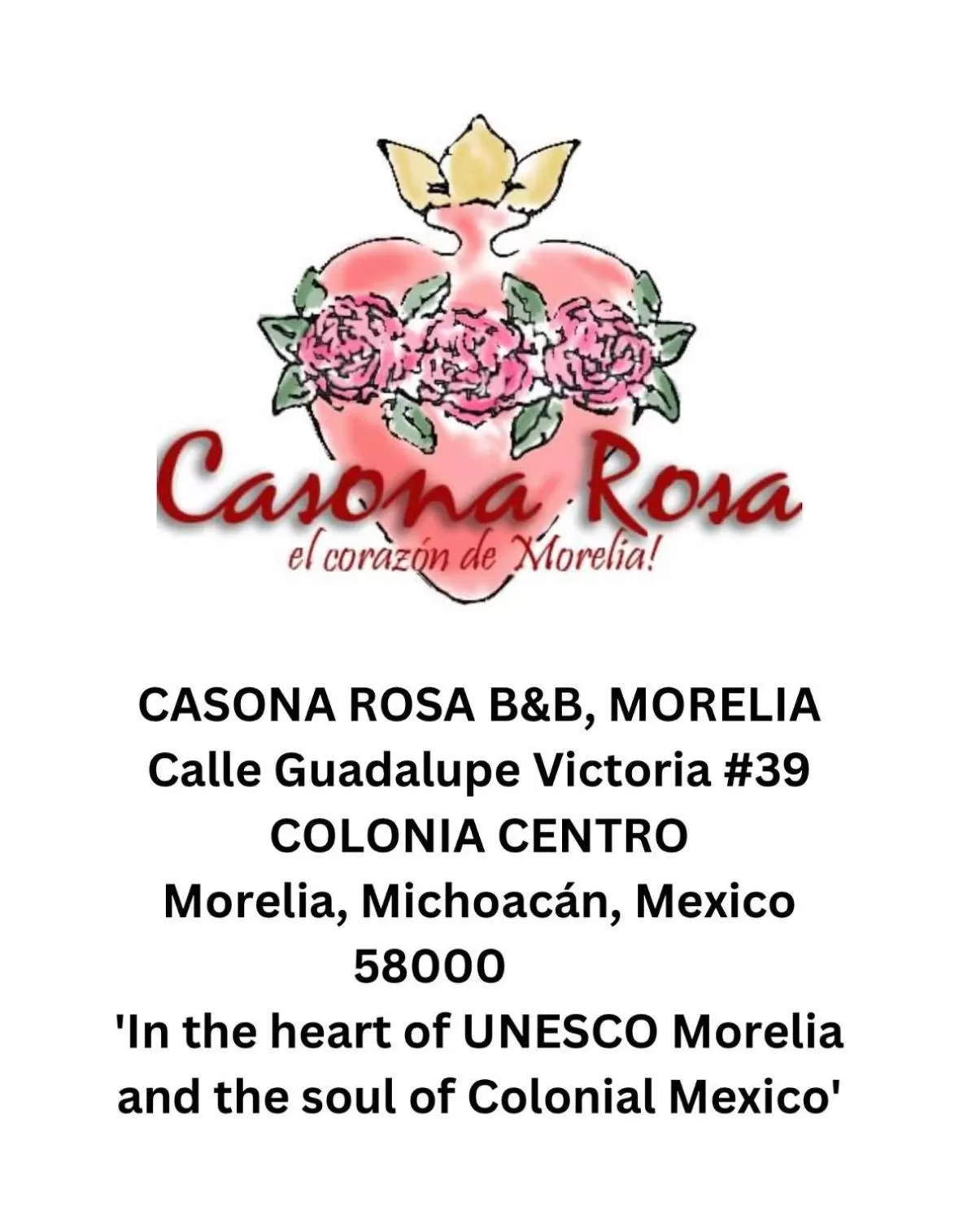 Property logo or sign in Casona Rosa B&B, Morelia