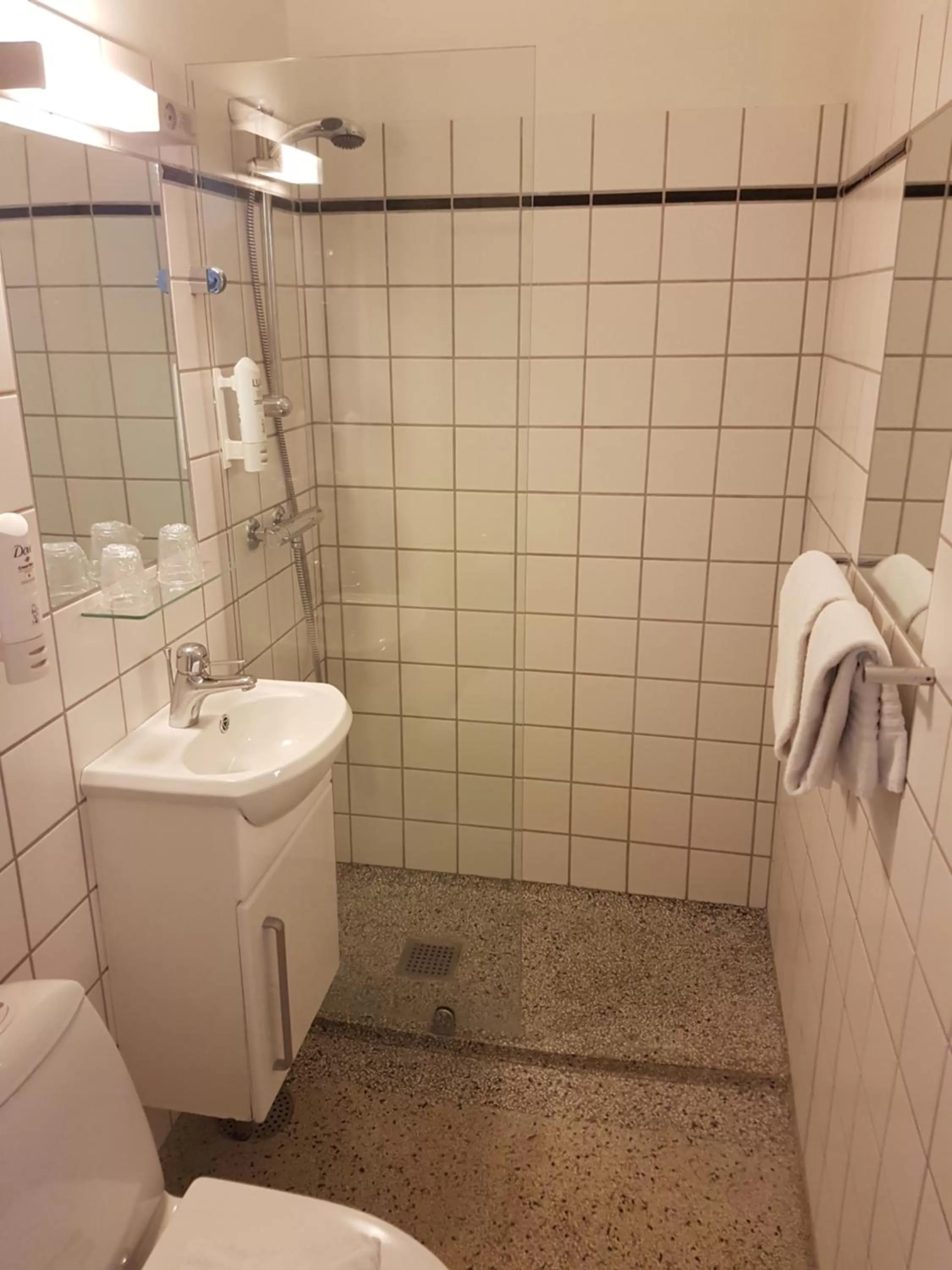 Shower in Hotel Strandparken