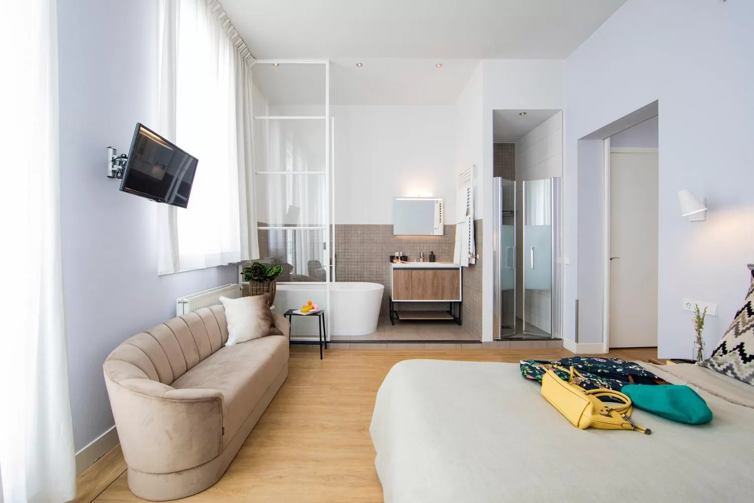 Bed in Stadsvilla Hotel Mozaic Den Haag