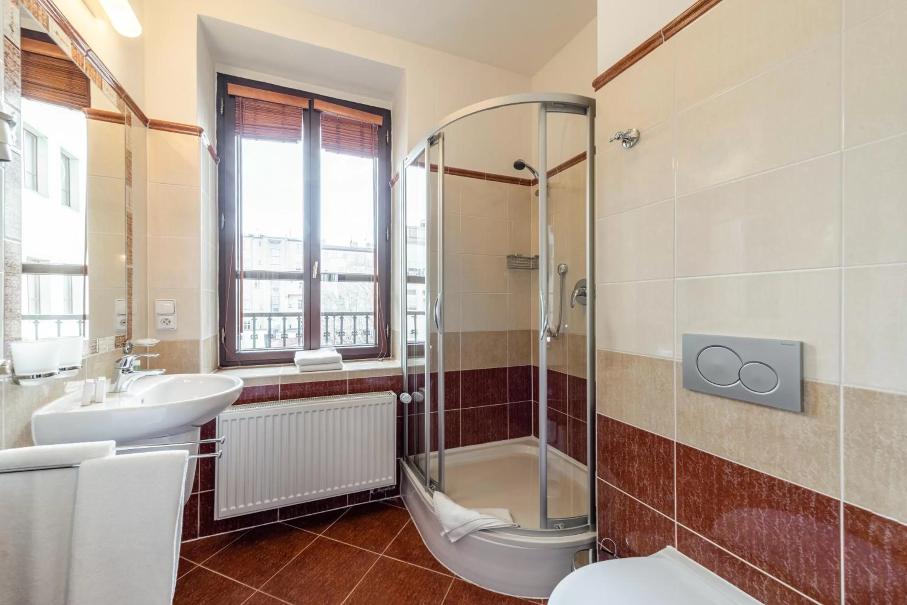 Bathroom in Arkada Hotel Praha