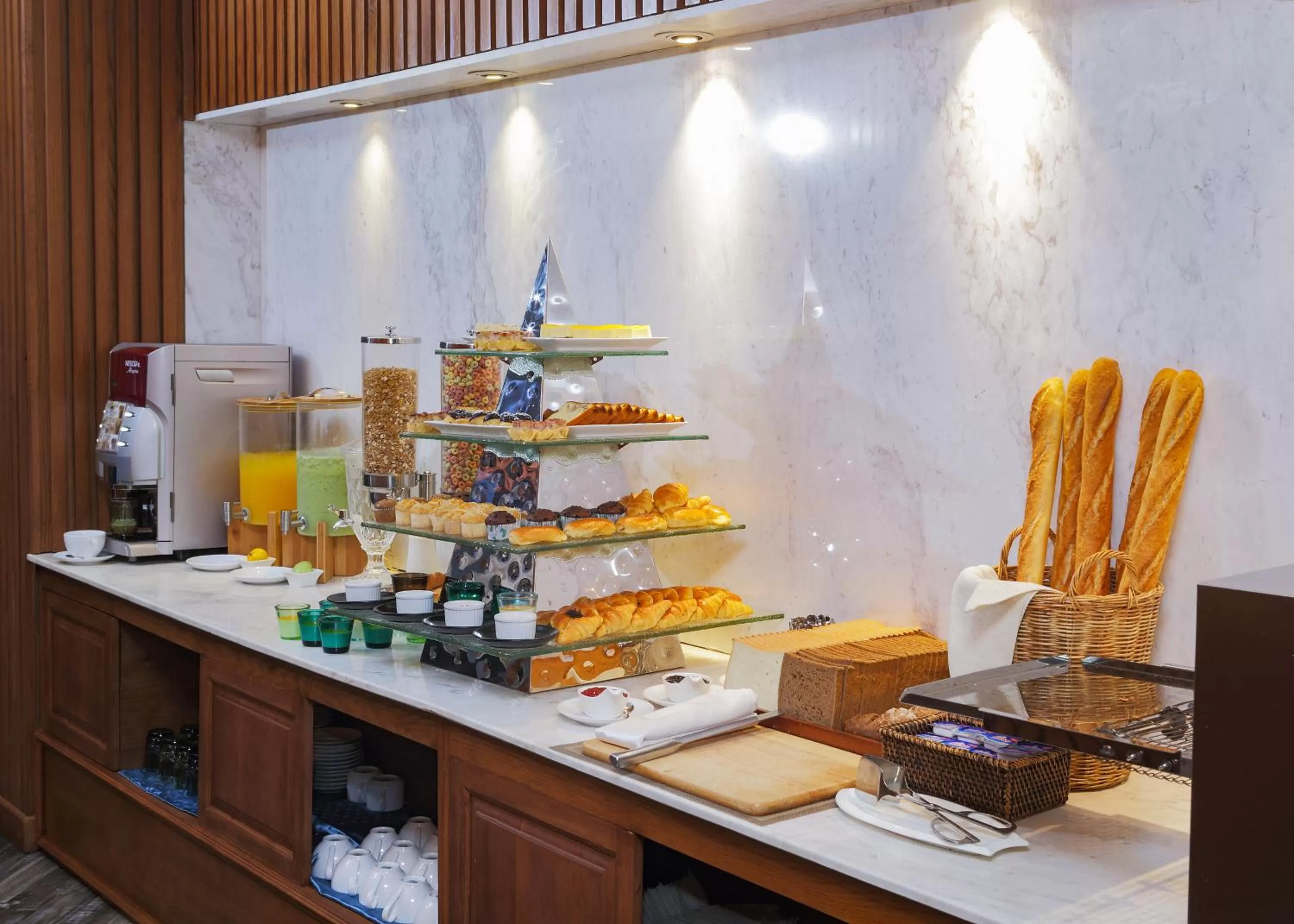 Buffet breakfast in A&EM Saigon Hotel