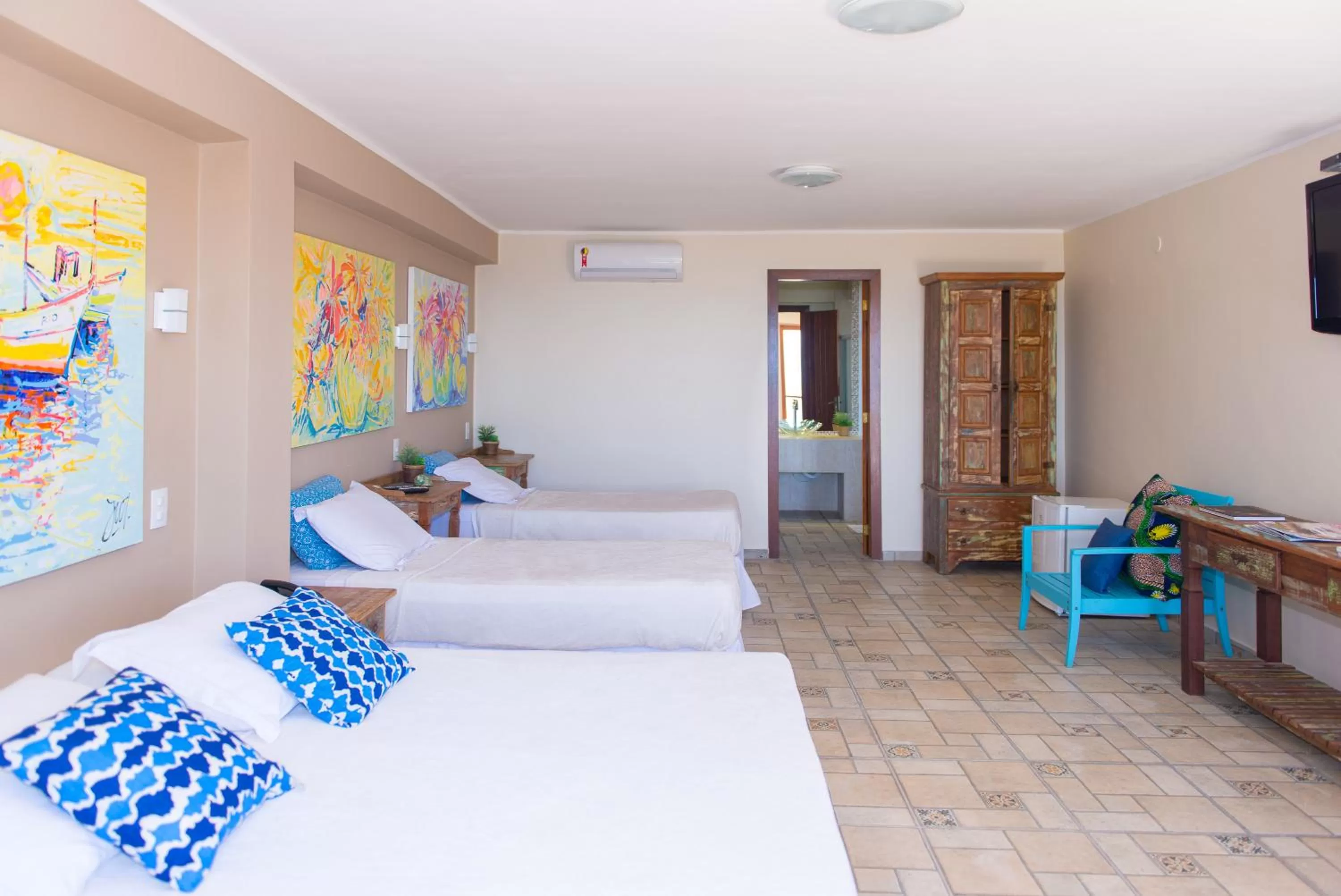 Bed in Pousada La Dolce Vita