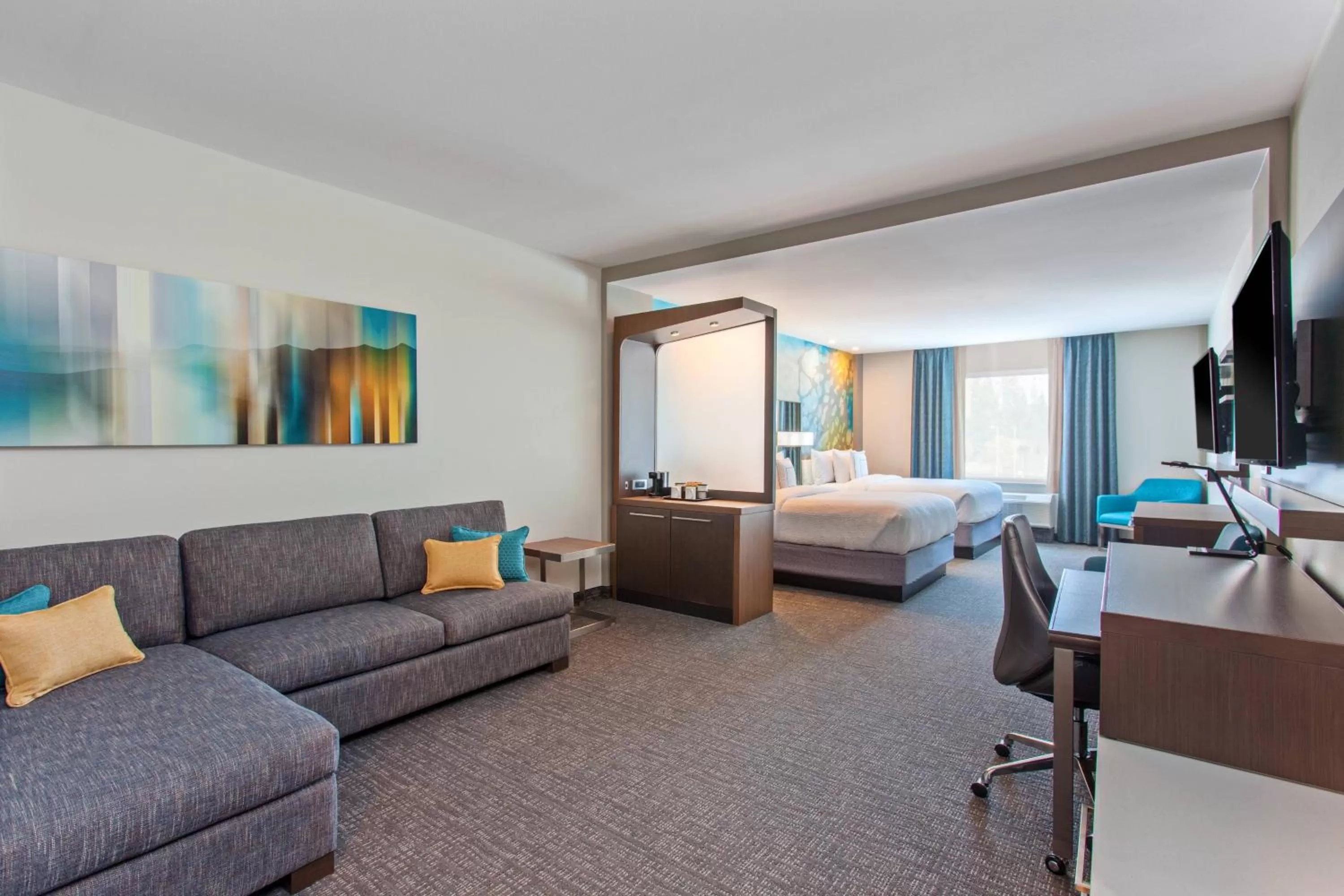 Living room, Bed in Courtyard by Marriott San Diego El Cajon
