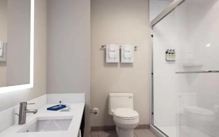 King Suite with Mobility Accessible Roll-In Shower in Holiday Inn Express & Suites - Hawaiian Gardens, an IHG Hotel