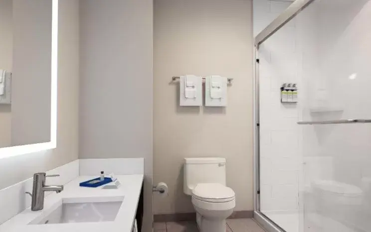 King Suite with Mobility Accessible Roll-In Shower in Holiday Inn Express & Suites - Hawaiian Gardens, an IHG Hotel King Suite with Mobility Accessible Roll-In Shower in Holiday Inn Express & Suites - Hawaiian Gardens, an IHG Hotel