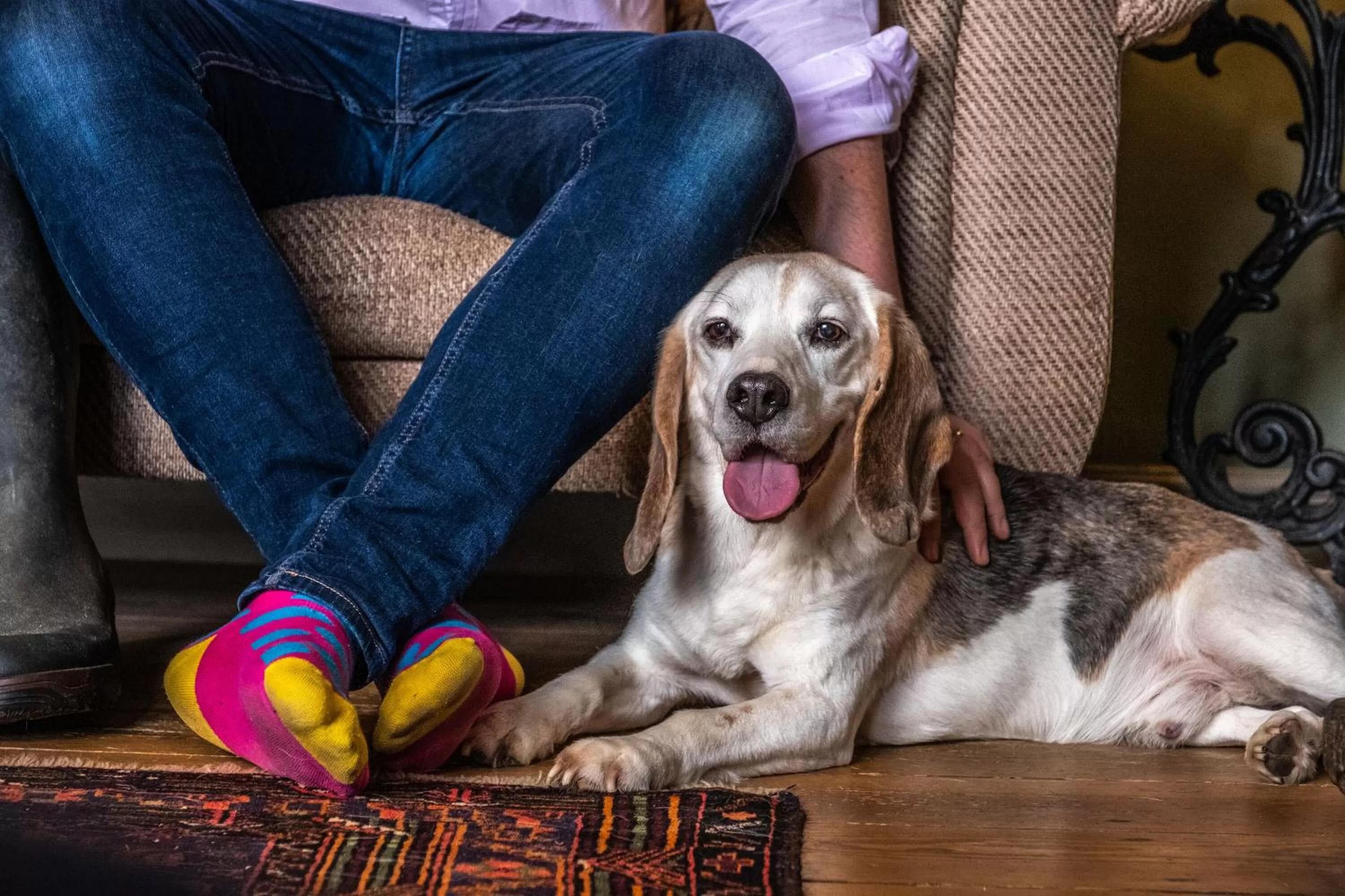Seating area in The Black Lion, Long Melford