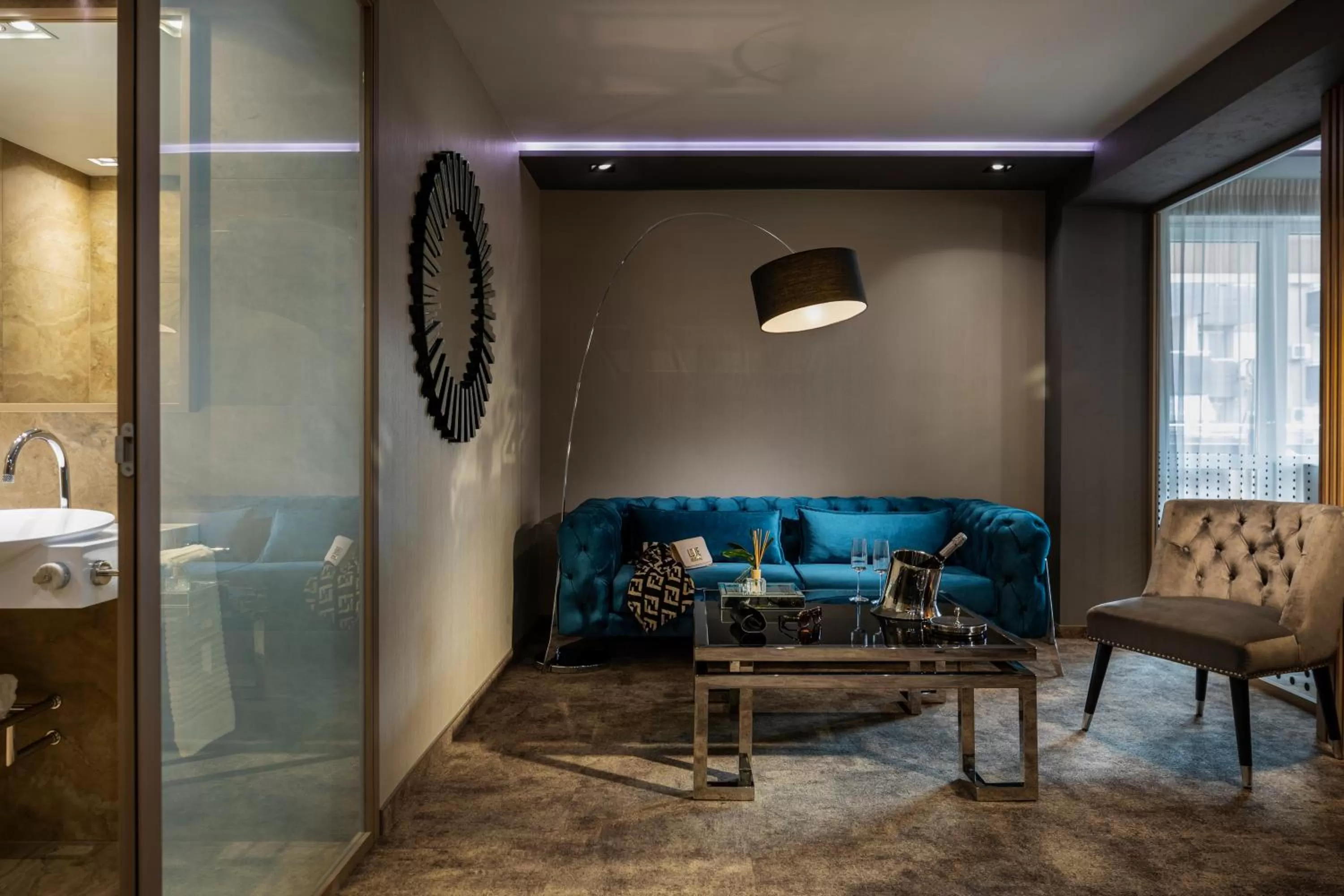 Bathroom in -- ESTE PARK HOTEL -- part of Urban Chic Luxury Design Hotels - Parking & Compliments - next to Shopping & Dining Mall Plovdiv