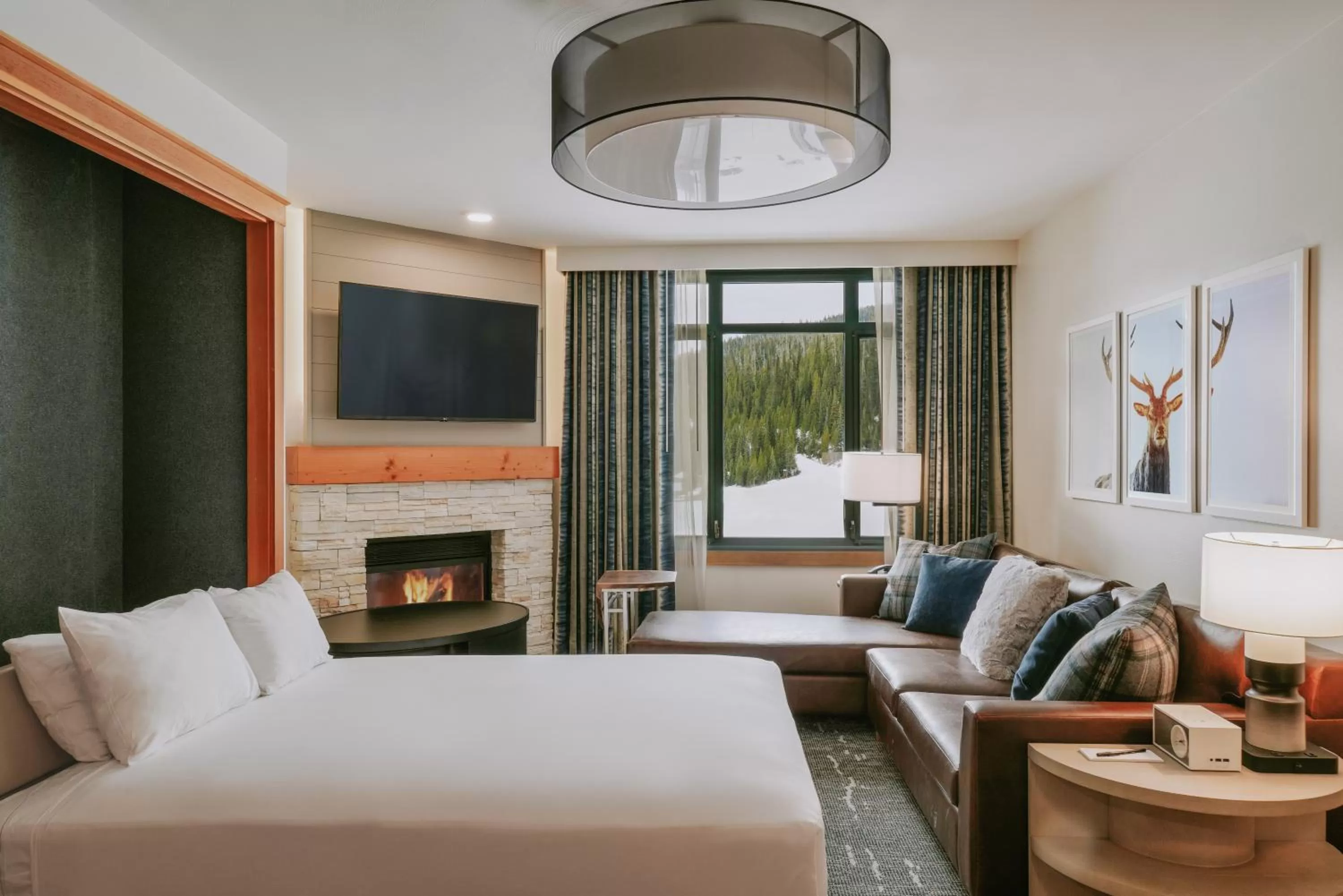 Bed in Summit Hotel at Big Sky Resort
