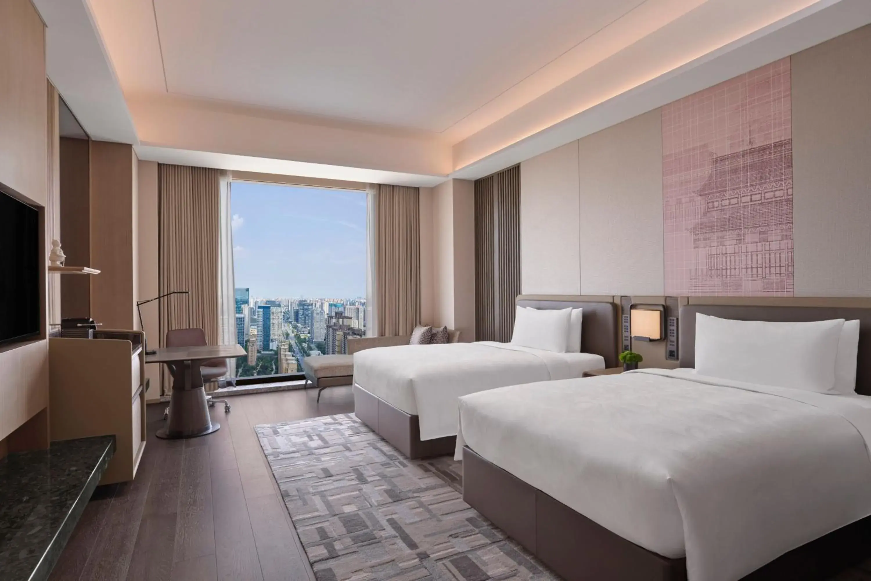 Deluxe Room, Guest room, 2 Double in JW Marriott Hotel Xi'an Deluxe Room, Guest room, 2 Double in JW Marriott Hotel Xi'an