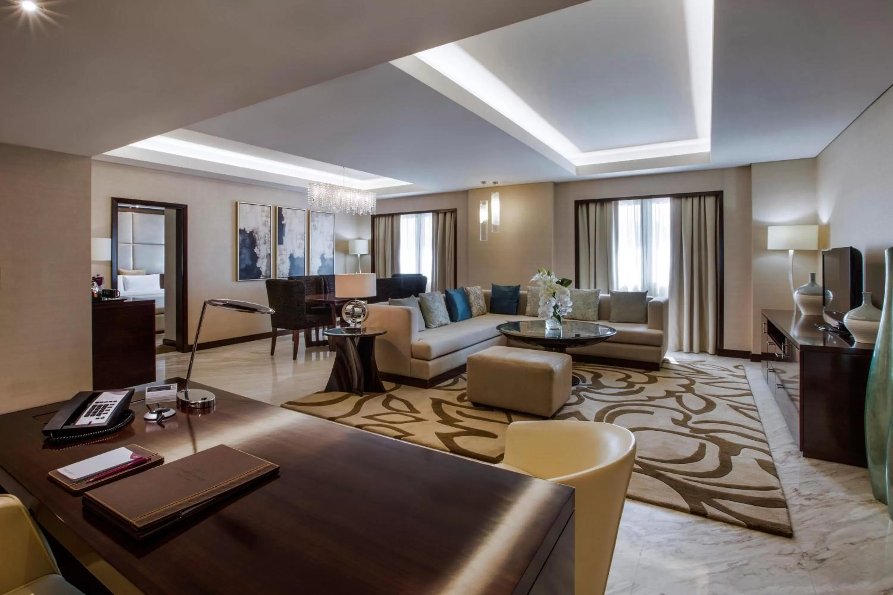 Living room in Crowne Plaza Dubai Deira by IHG