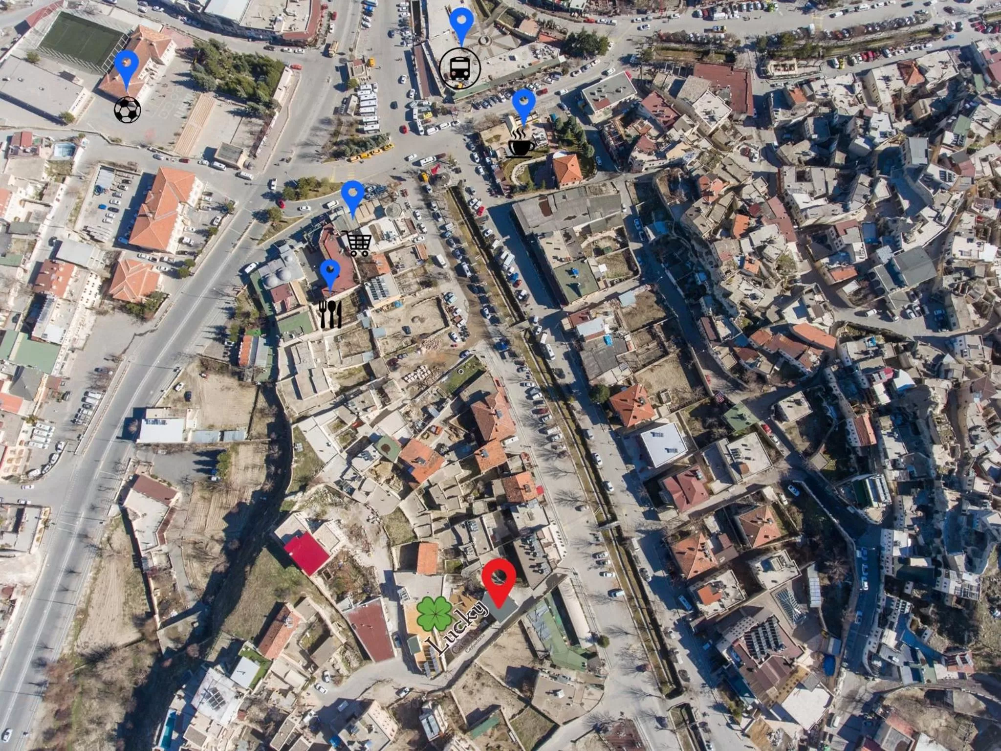 Location in Lucky Cave Hotel Cappadocia