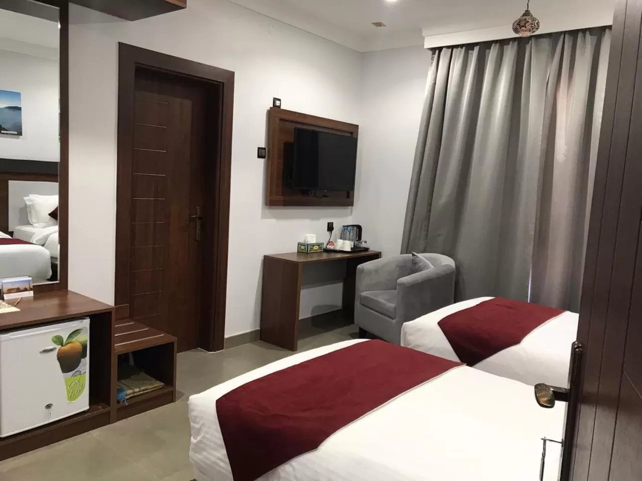 TV and multimedia, Bed in MY HOTEL Nizwa Residence Hotel Apartments نزوى ريزيدنس للشقق الفندقيه