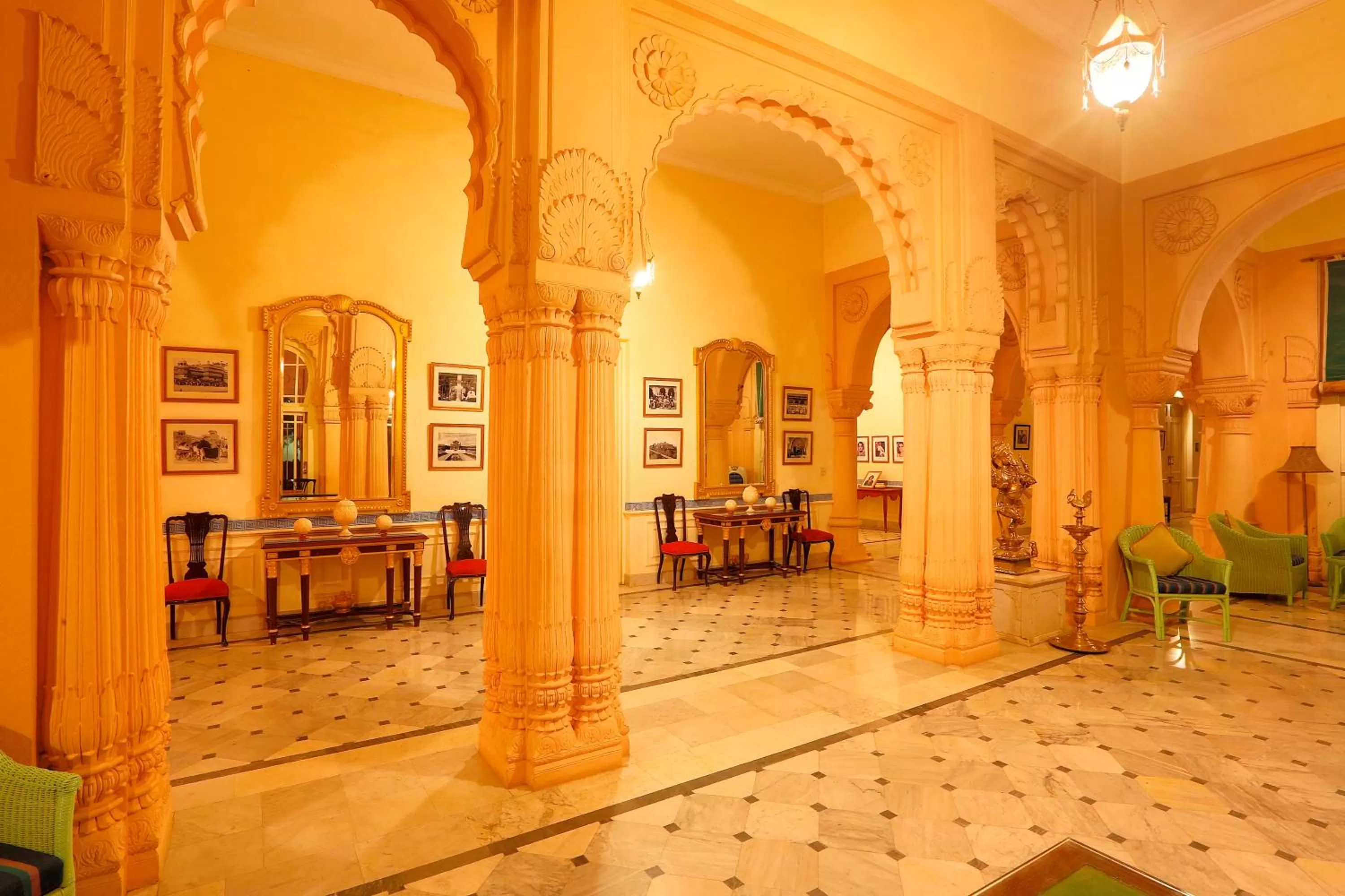Communal lounge/ TV room in The Lallgarh Palace - A Heritage Hotel