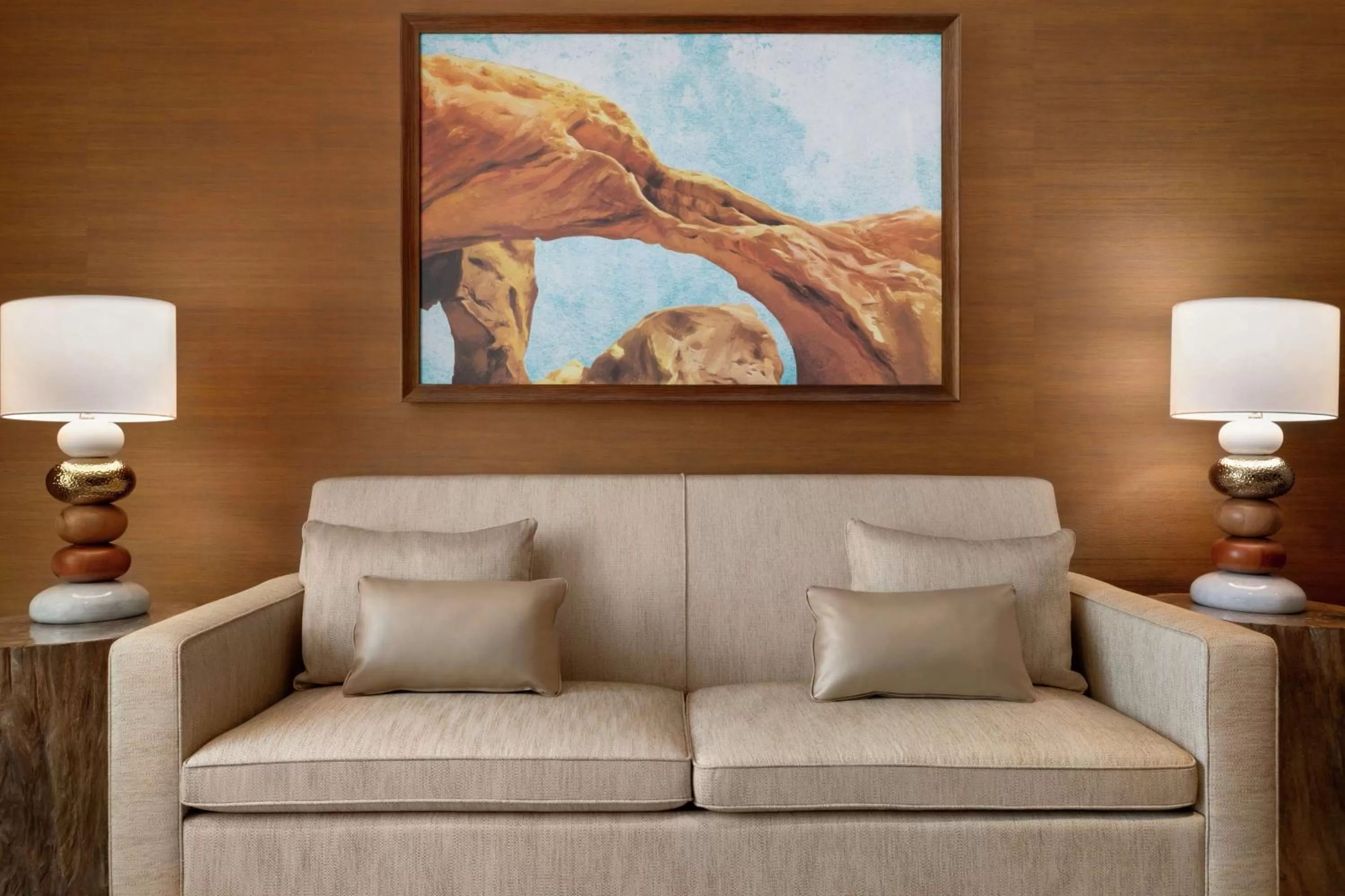 Living room in Hoodoo Moab, Curio Collection by Hilton