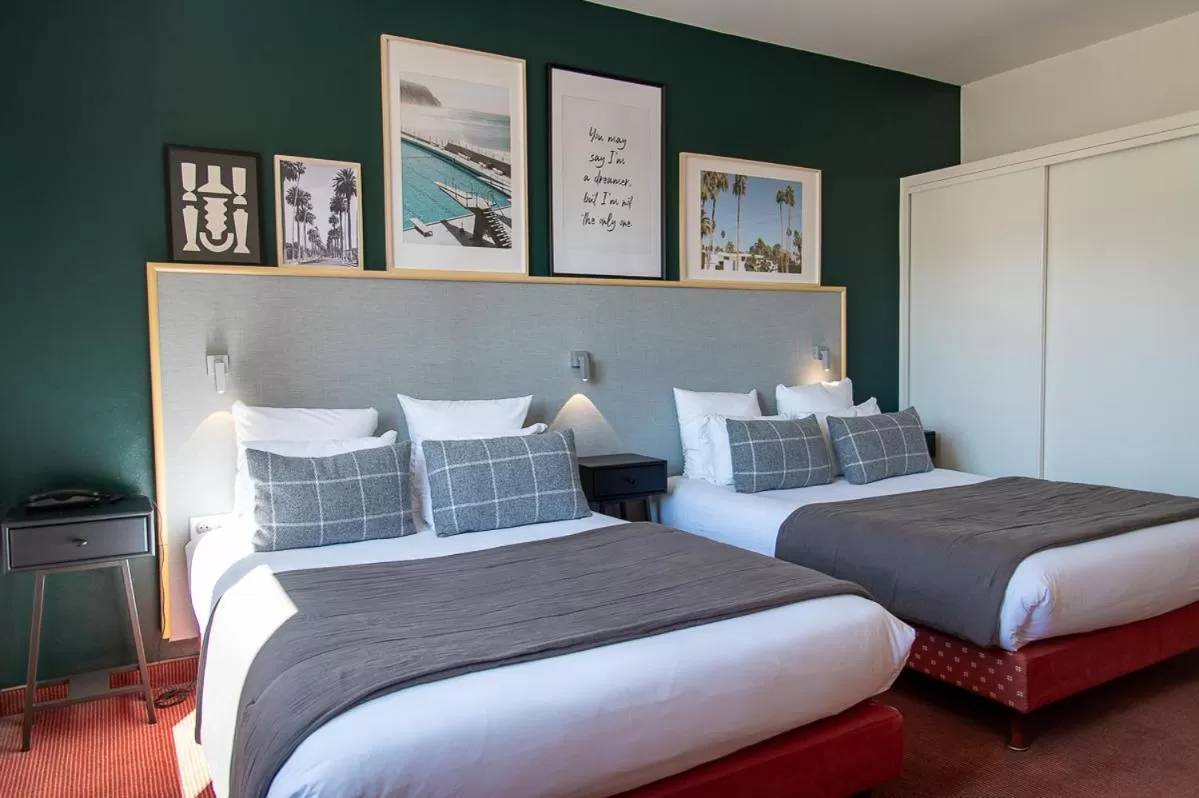 Bed in Hôtel Restaurant Vaillant Colmar Nord