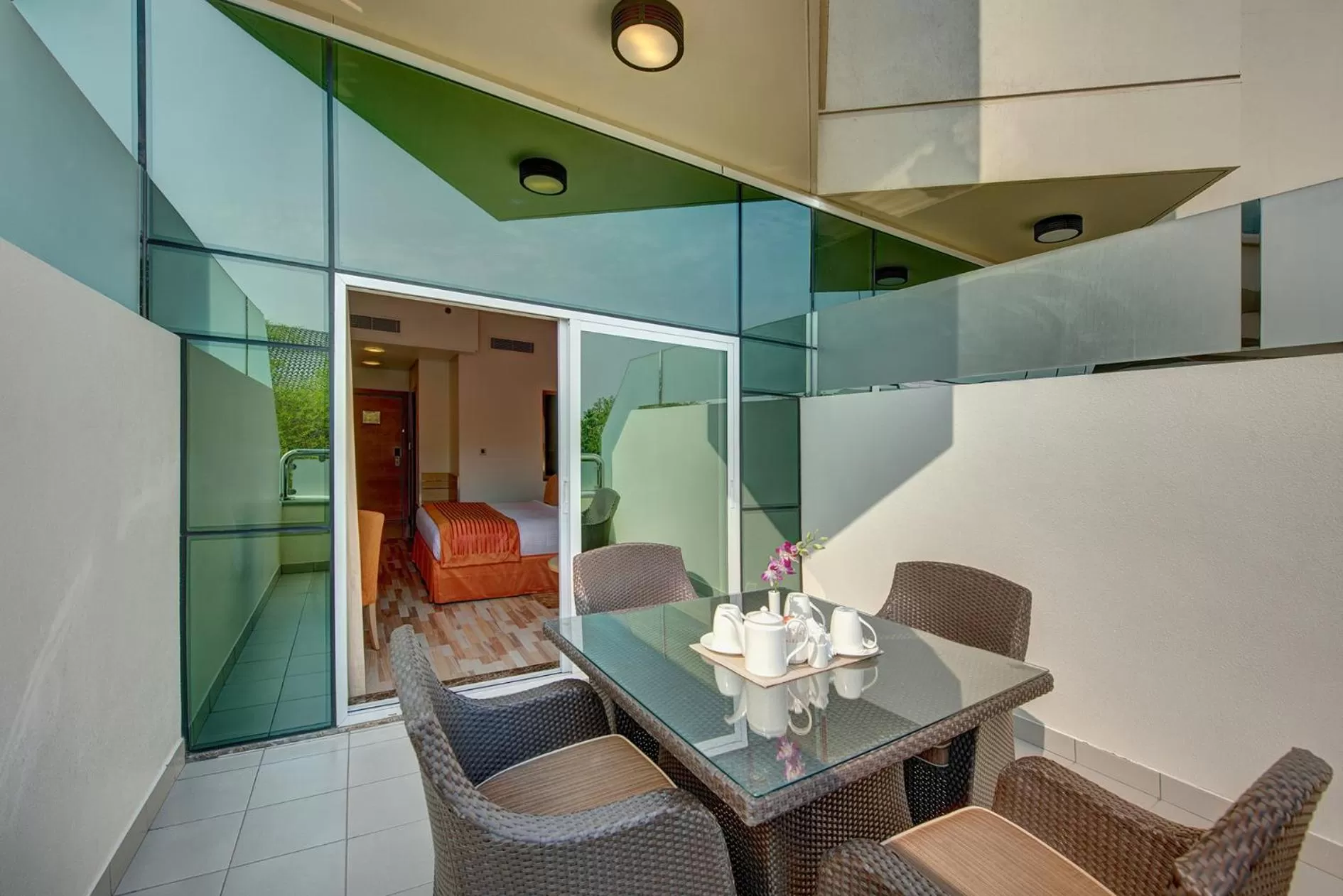 Balcony/Terrace in Al Khoory Executive Hotel, Al Wasl