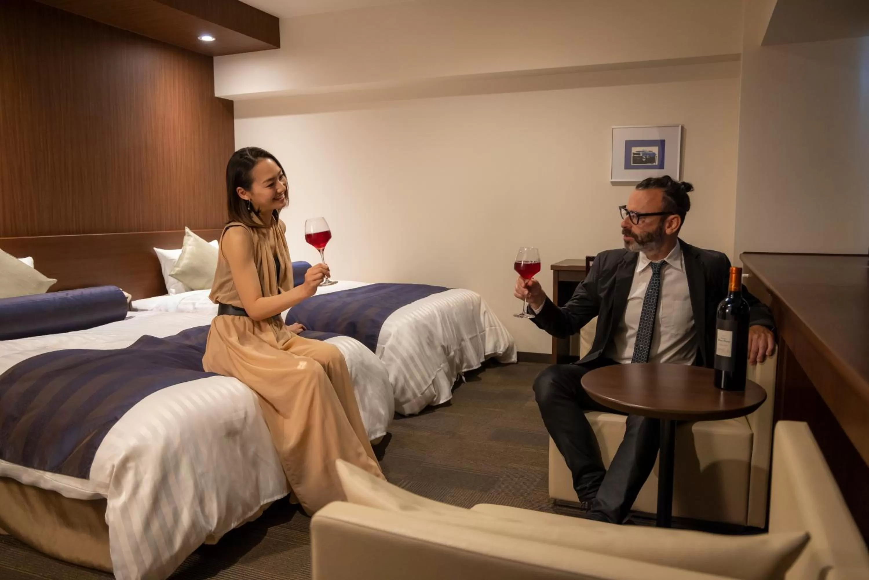 Bed in Hotel Plaza Osaka