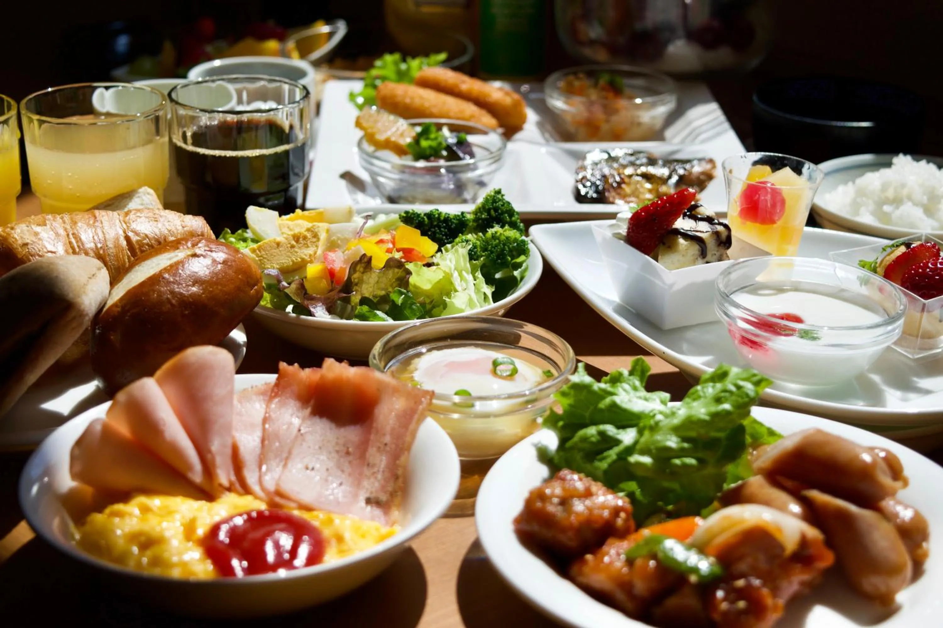 Buffet breakfast in Hotel Route-Inn Sapporo Chuo