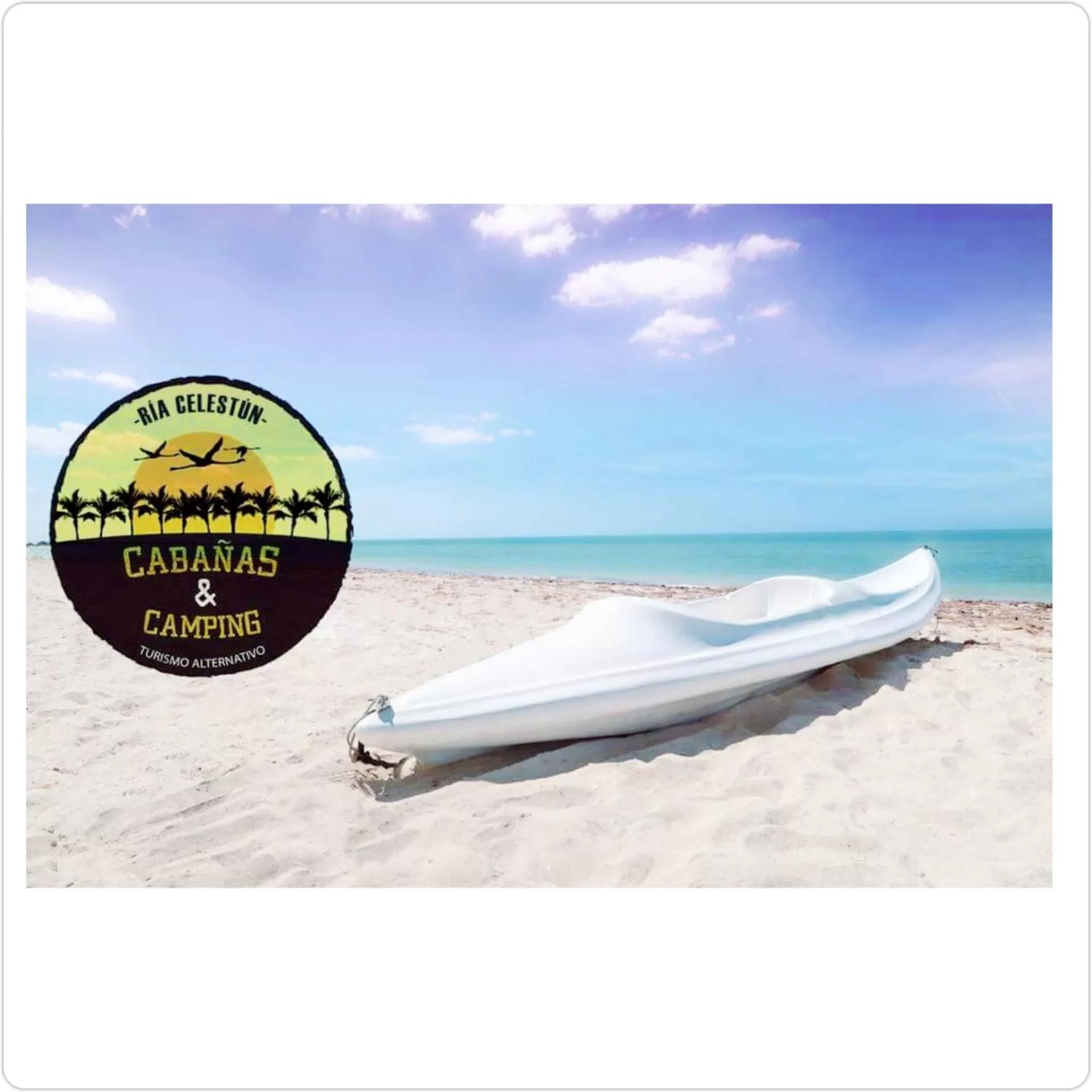 Canoeing, Beach in Cabañas Camping Ria Celestun