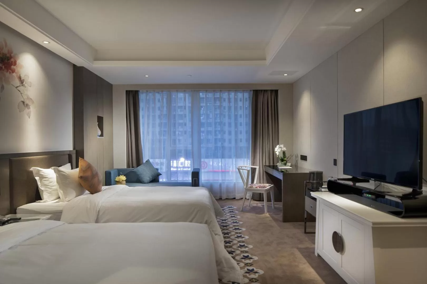 Bed in Paco Hotel Dongpu Guanghzou -Free Shuttle Bus for Canton Fair