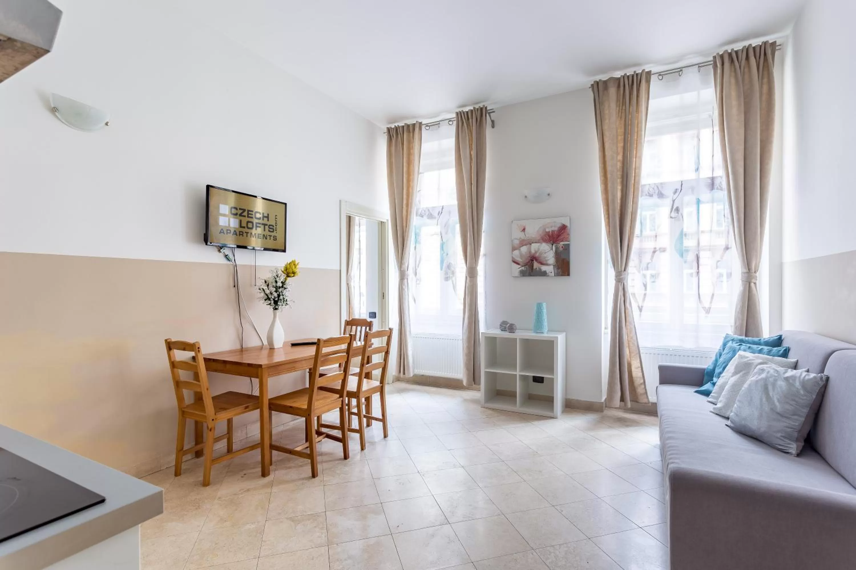 Living room, Dining Area in Legerova 33 Apartments