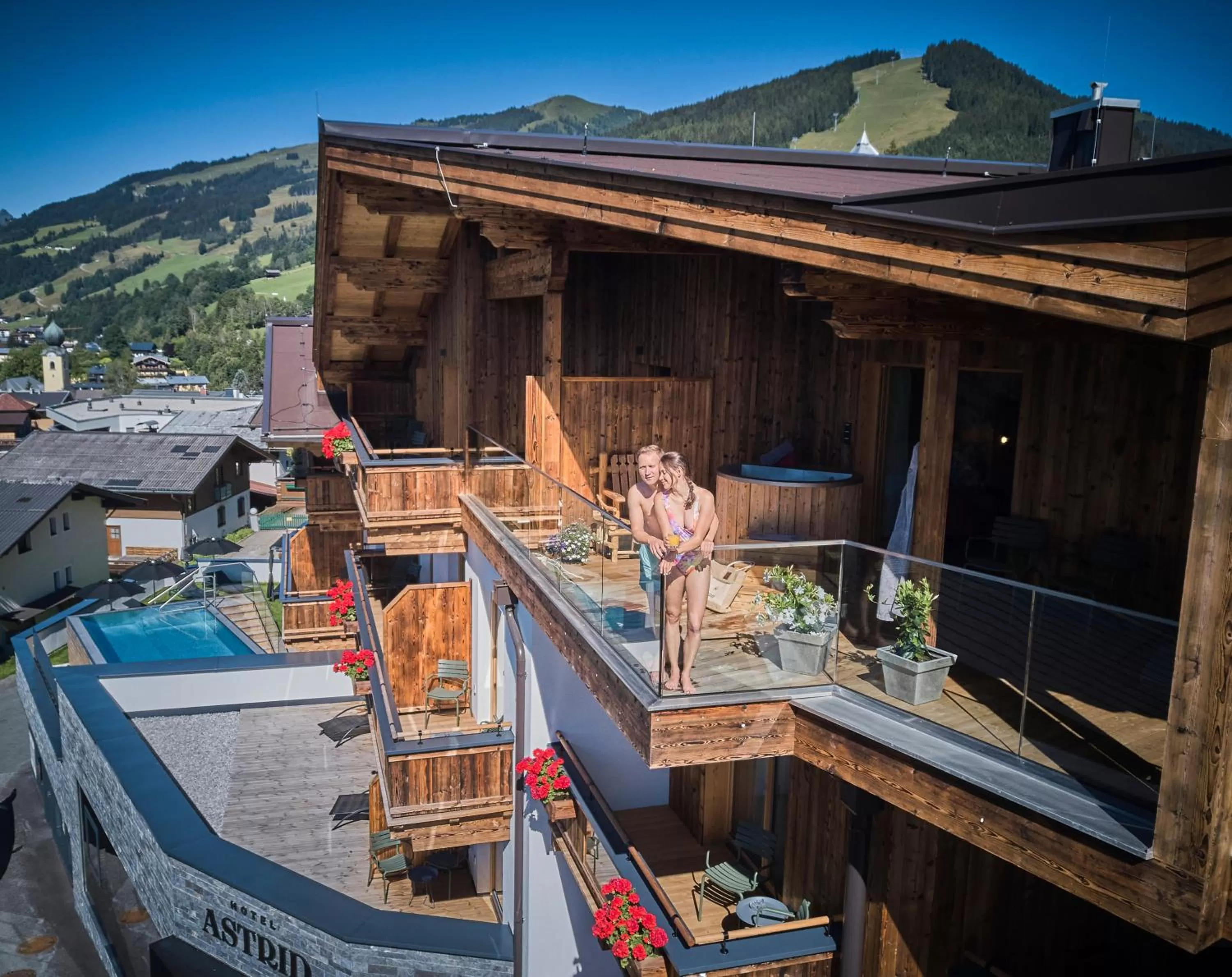 Balcony/Terrace in Hotel Astrid - Ski In - Ski Out