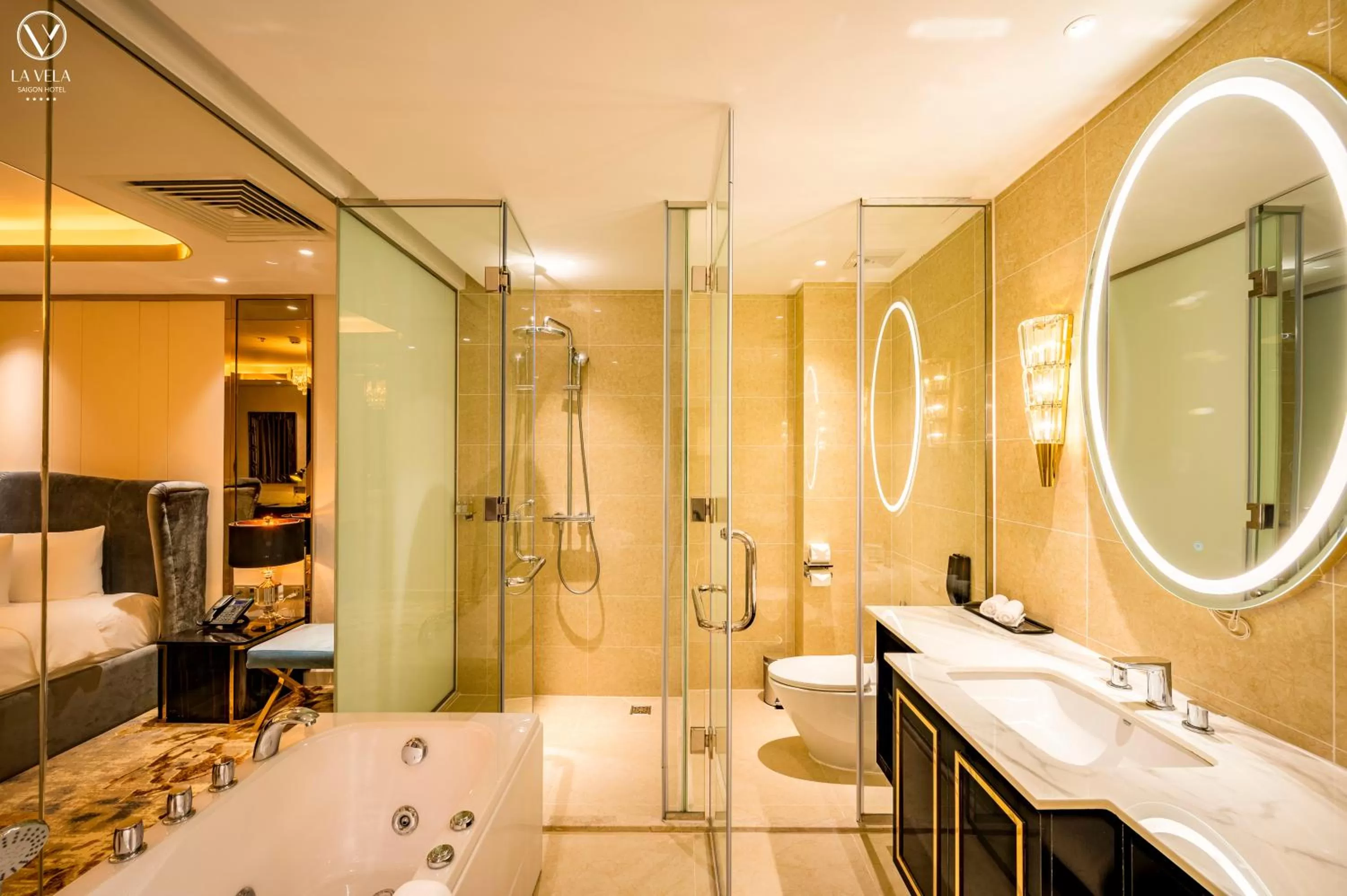 Bathroom in La Vela Saigon Hotel