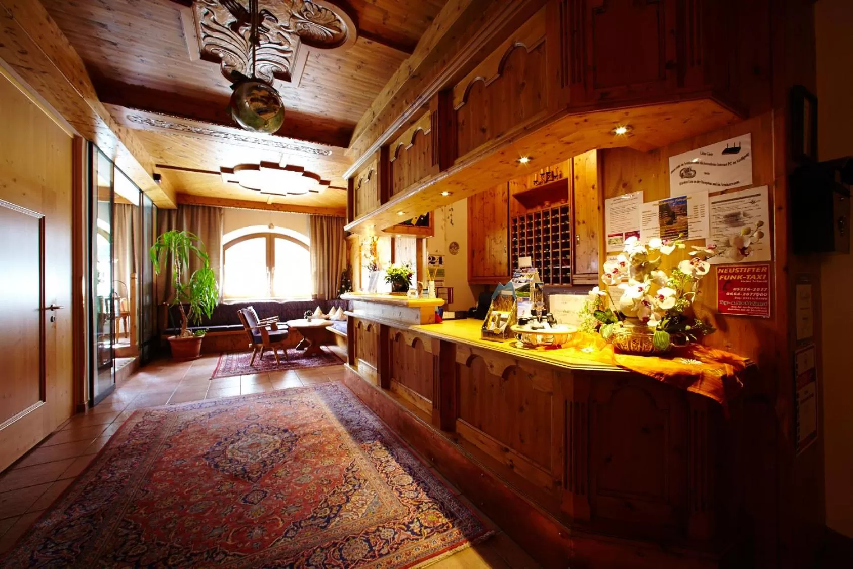 Lobby or reception in Hotel Brennerspitz