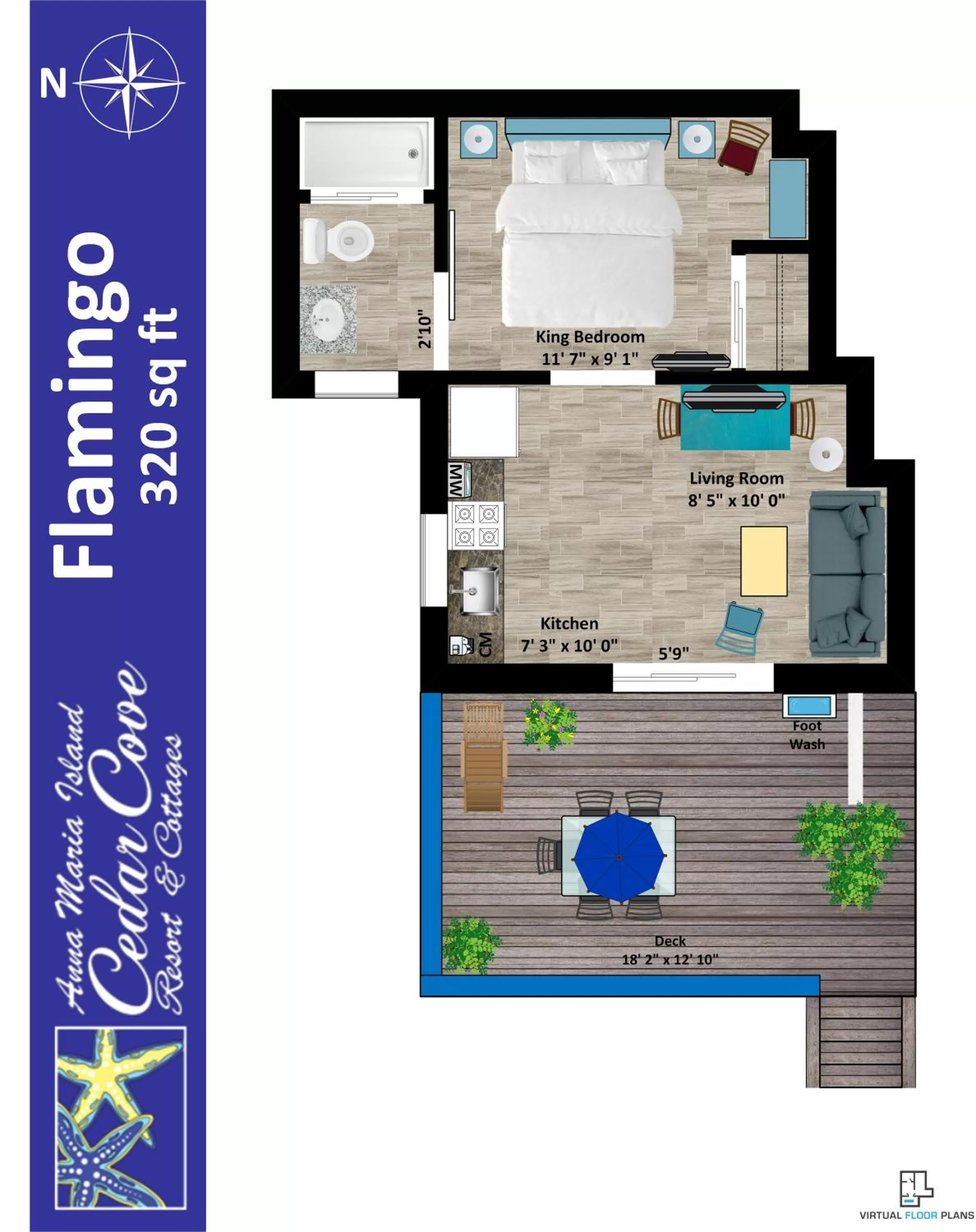 Floor plan in Cedar Cove Resort & Cottages