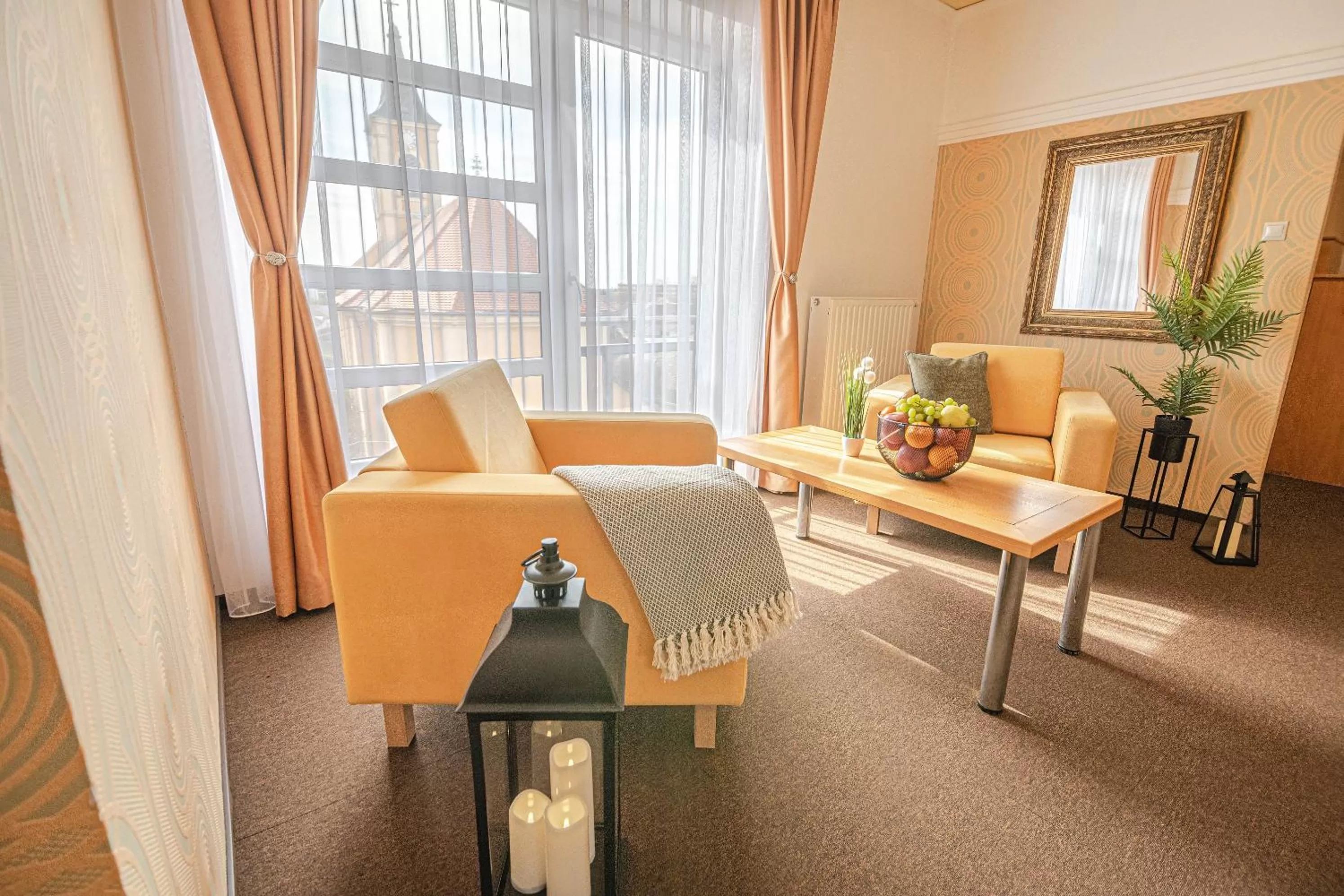 Seating area in Szent János Hotel