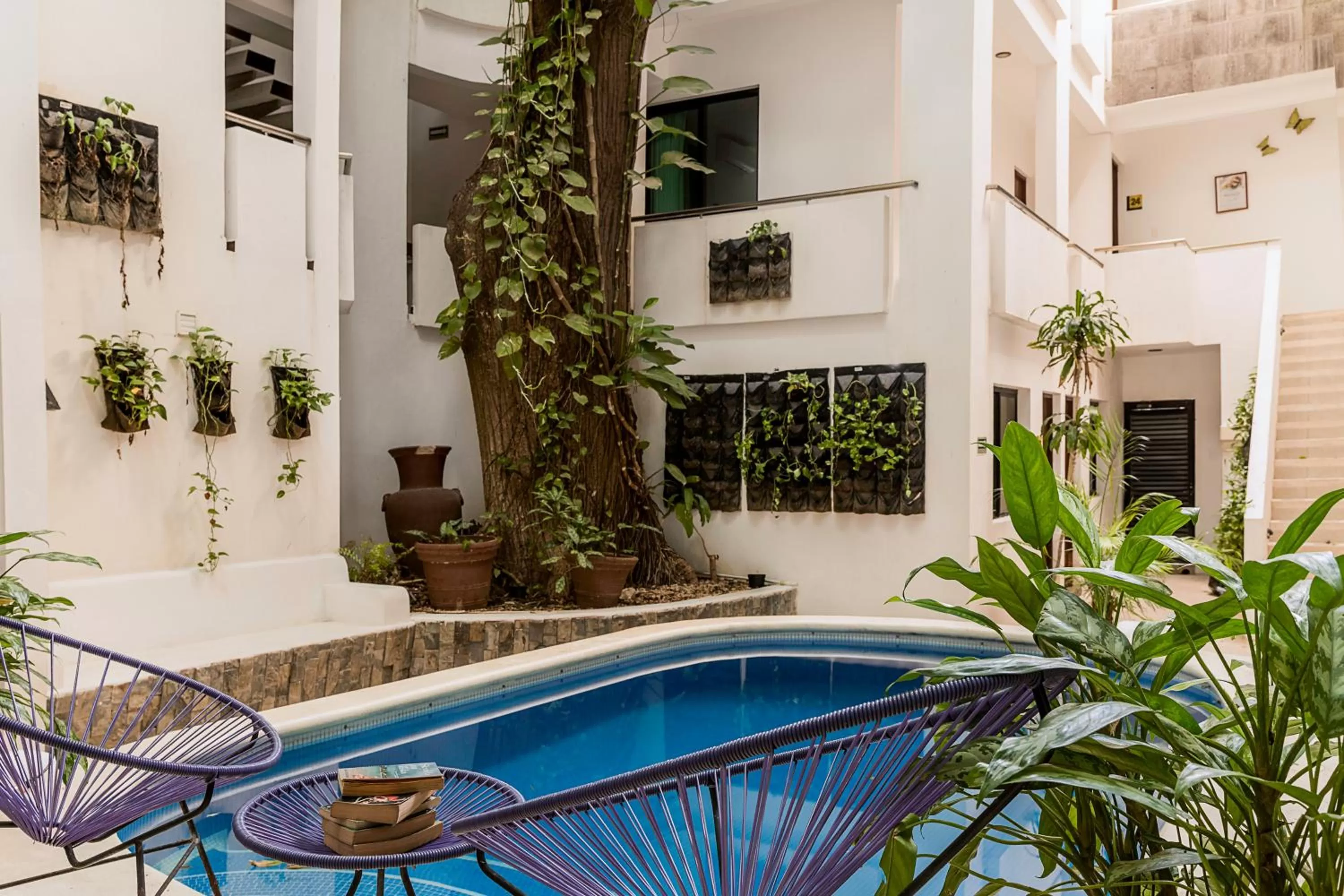 Patio, Swimming Pool in Casa Ticul Hotel Boutique - 5Th Ave by BFH