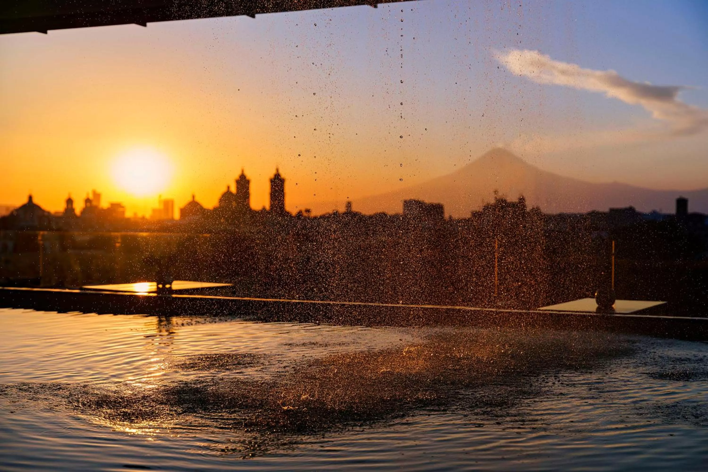 Pool view in Banyan Tree Puebla