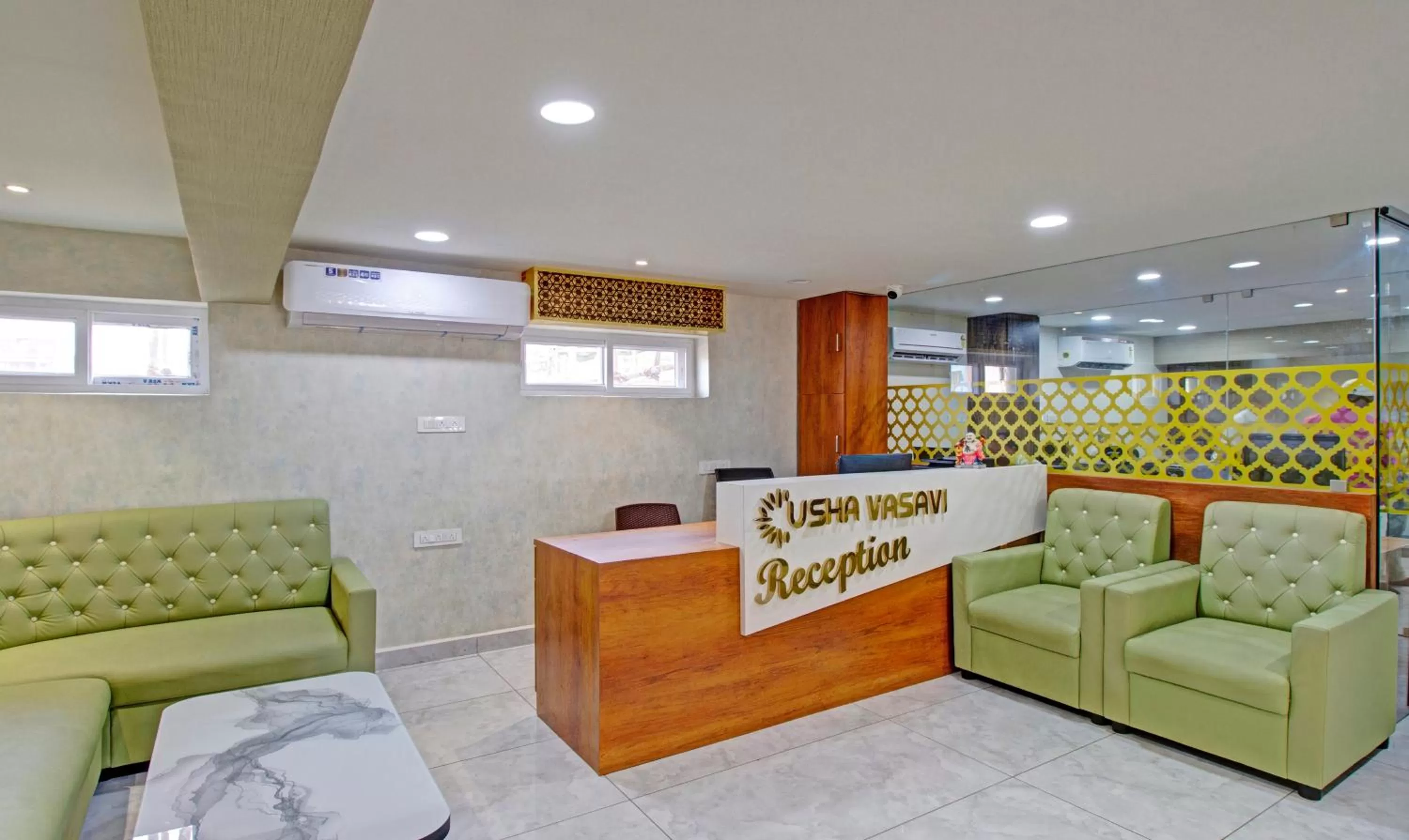 Lobby or reception in Treebo Usha Vasavi Alipiri Road, 2 Km From Tirupati Central Bus Station