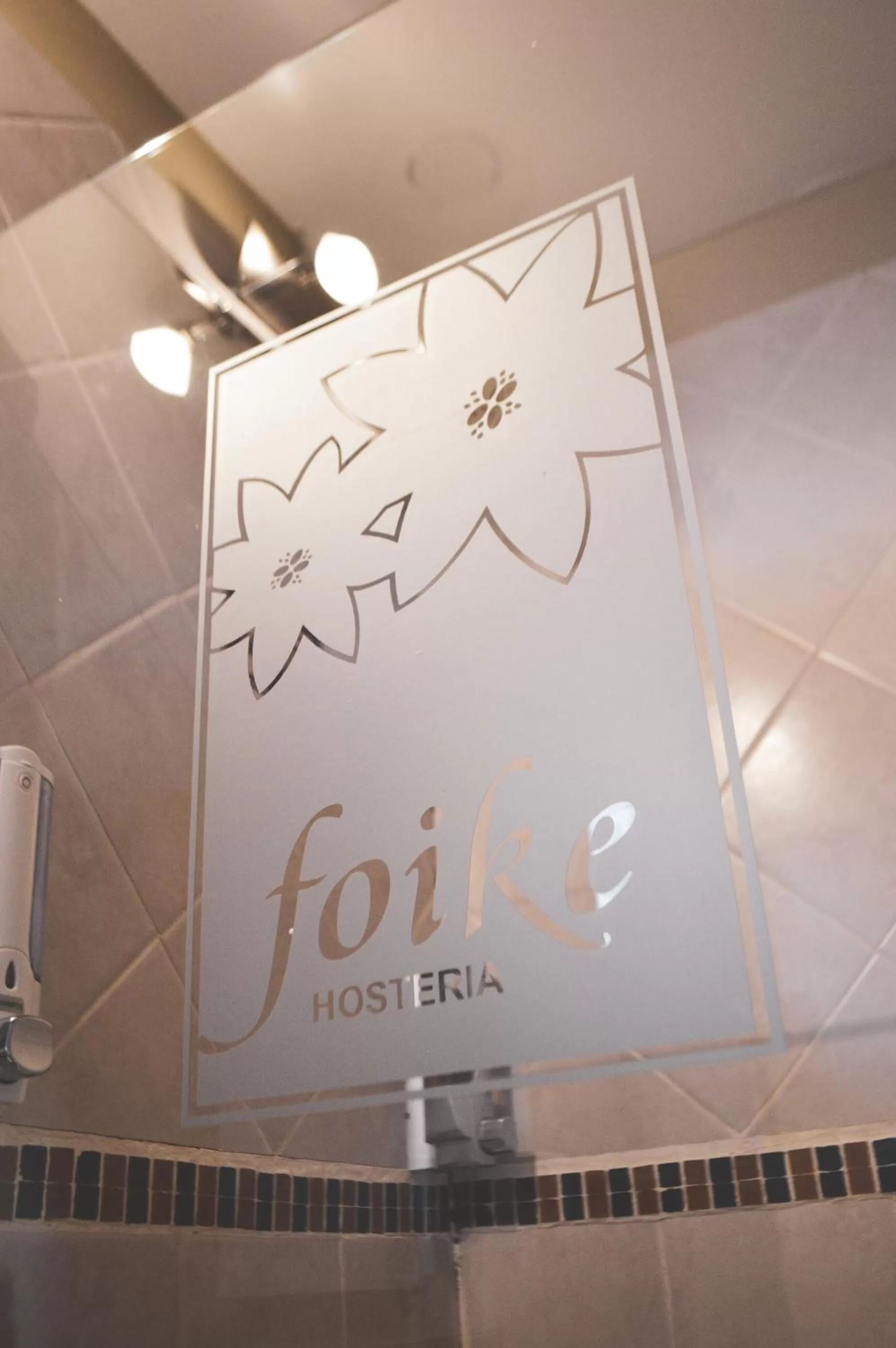 Shower in Hosteria Foike