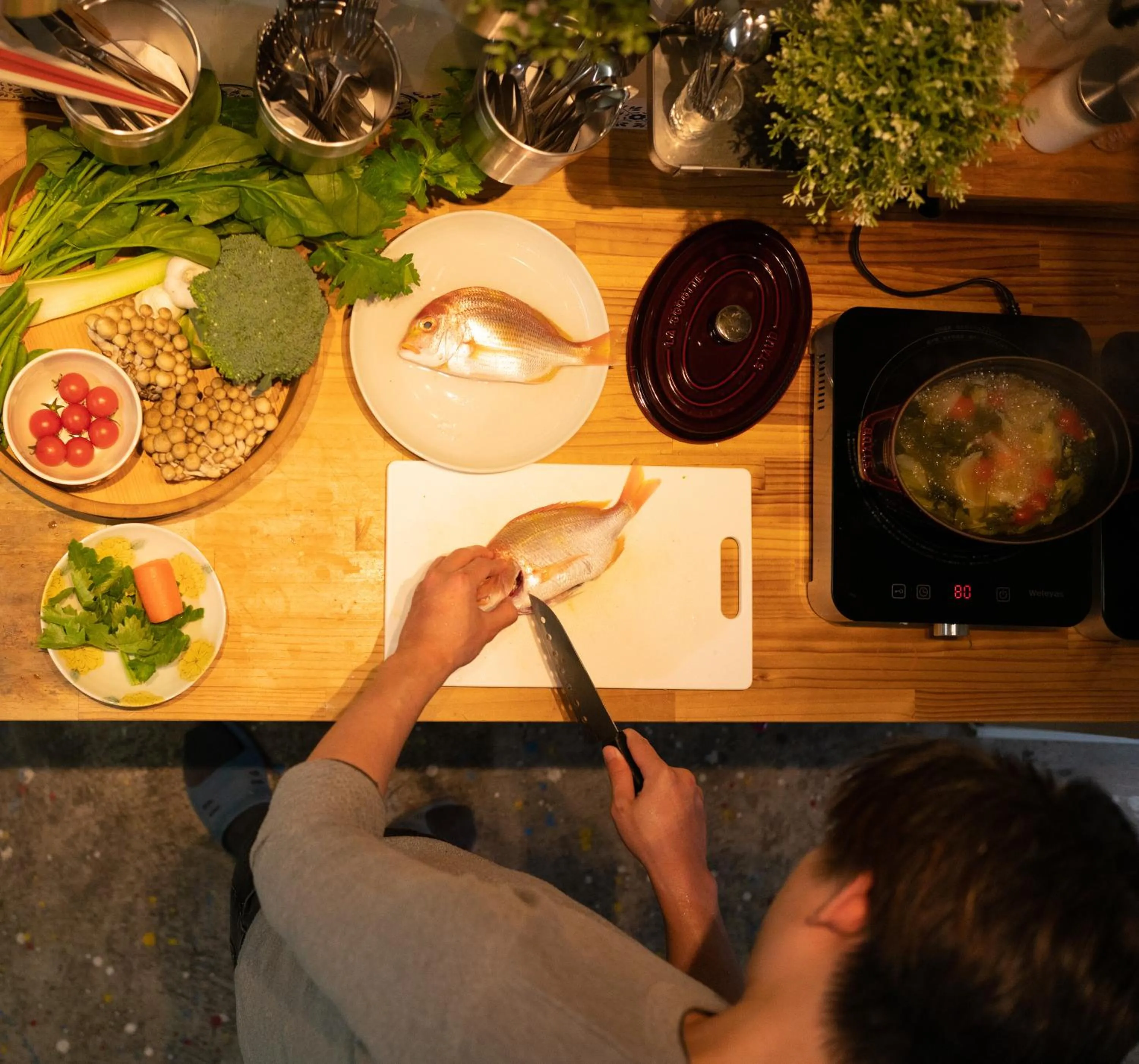 Communal kitchen in Casa Blanca Guesthouse
