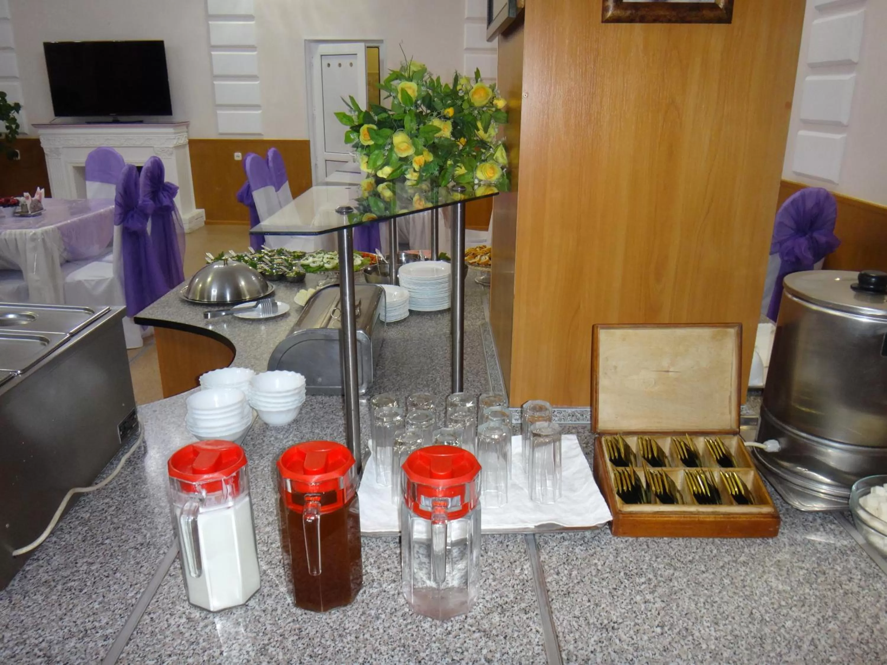 Buffet breakfast in Aktobe Hotel