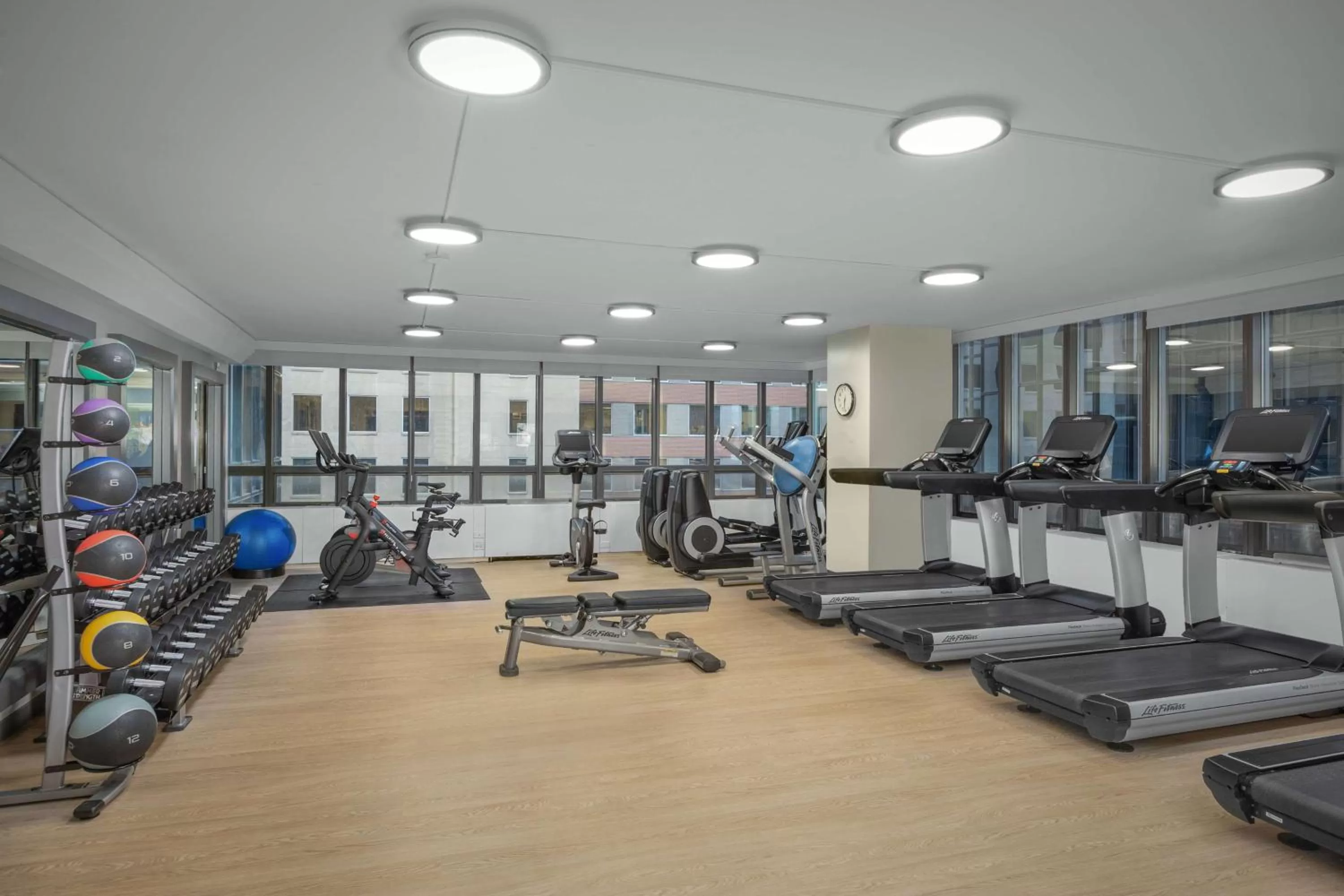 Fitness centre/facilities in The Marquette Hotel, Curio Collection by Hilton