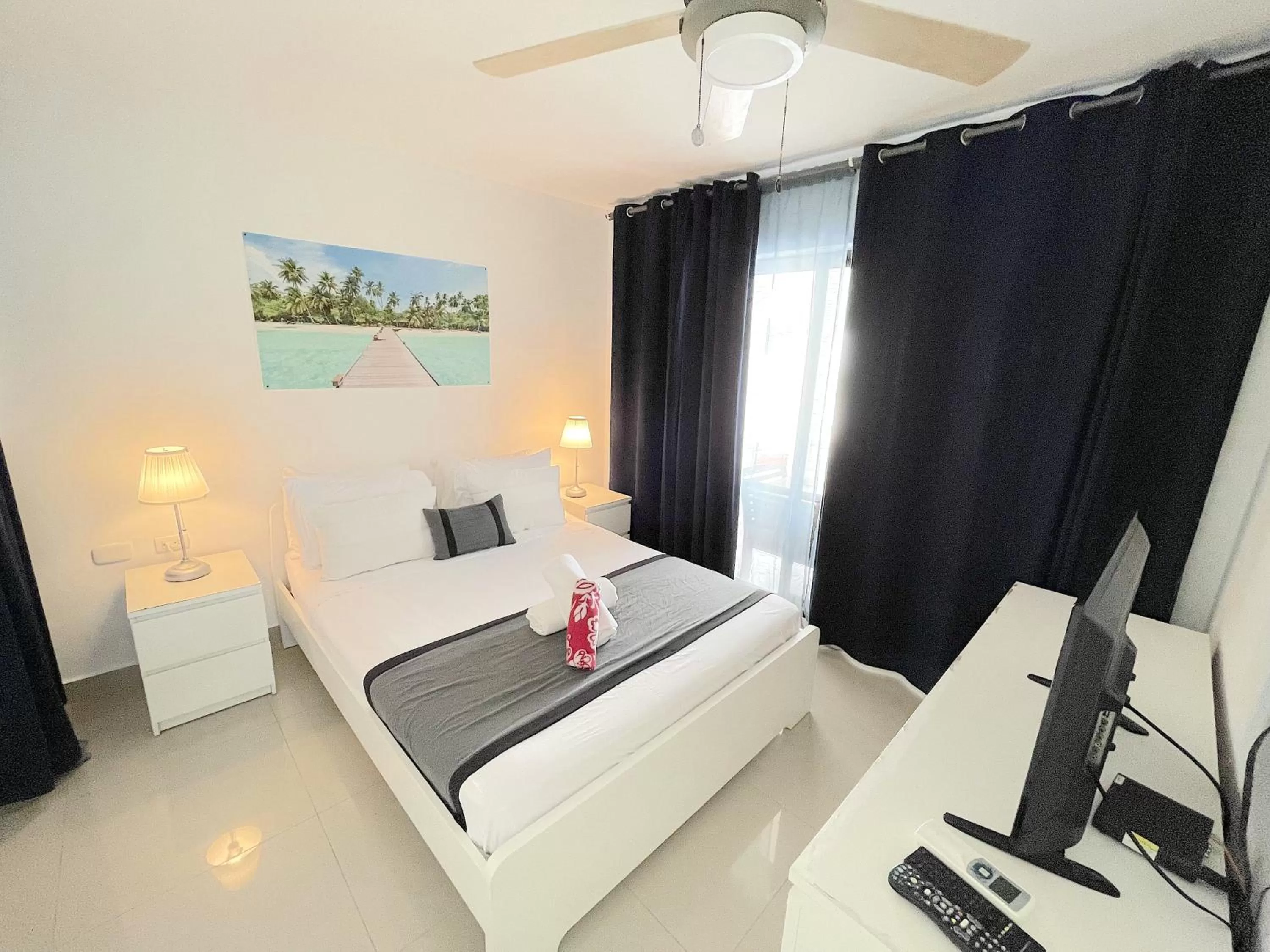 Bed in HOTEL Beach VILLAS Los Corales WIFI & BBQ BEACH CLUB