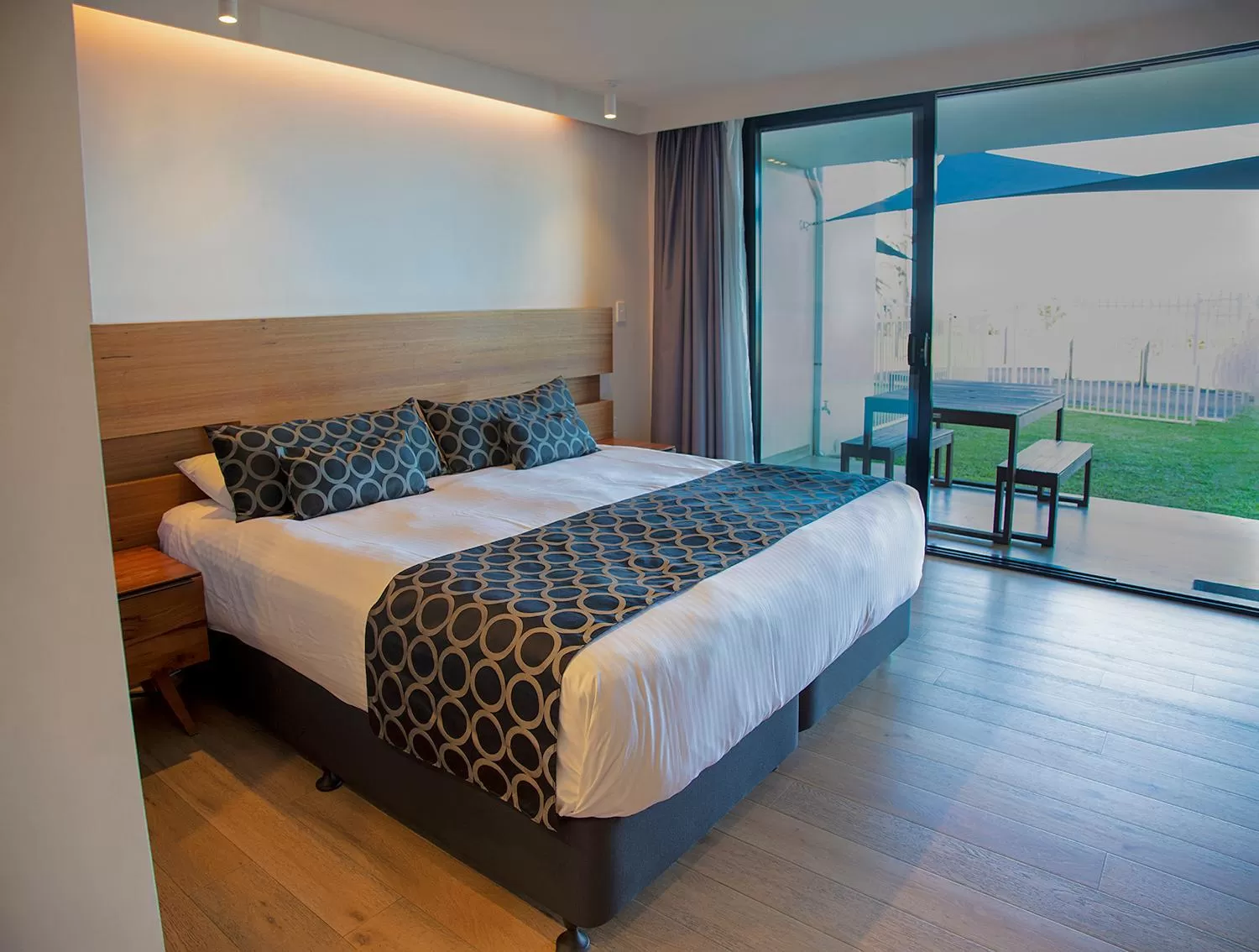 Bed in Ocean Front Motel