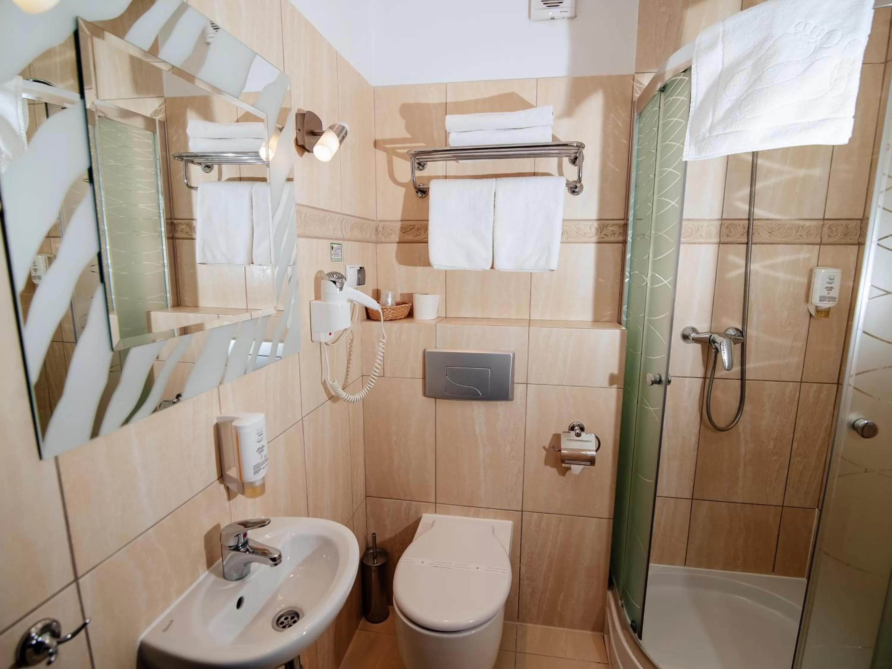 Shower in Hotel Zamek Gniew