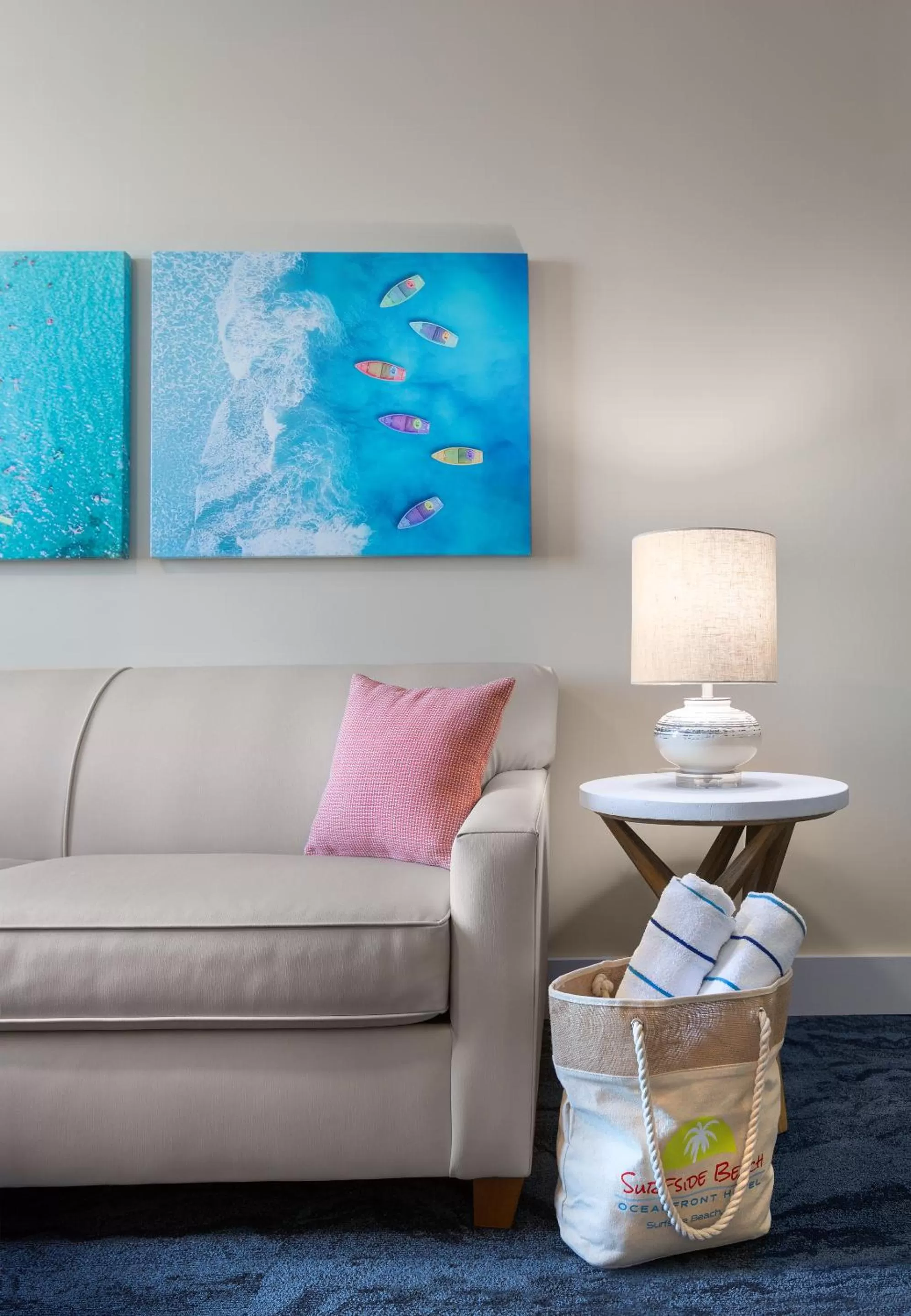 Living room in Surfside Beach Oceanfront Hotel
