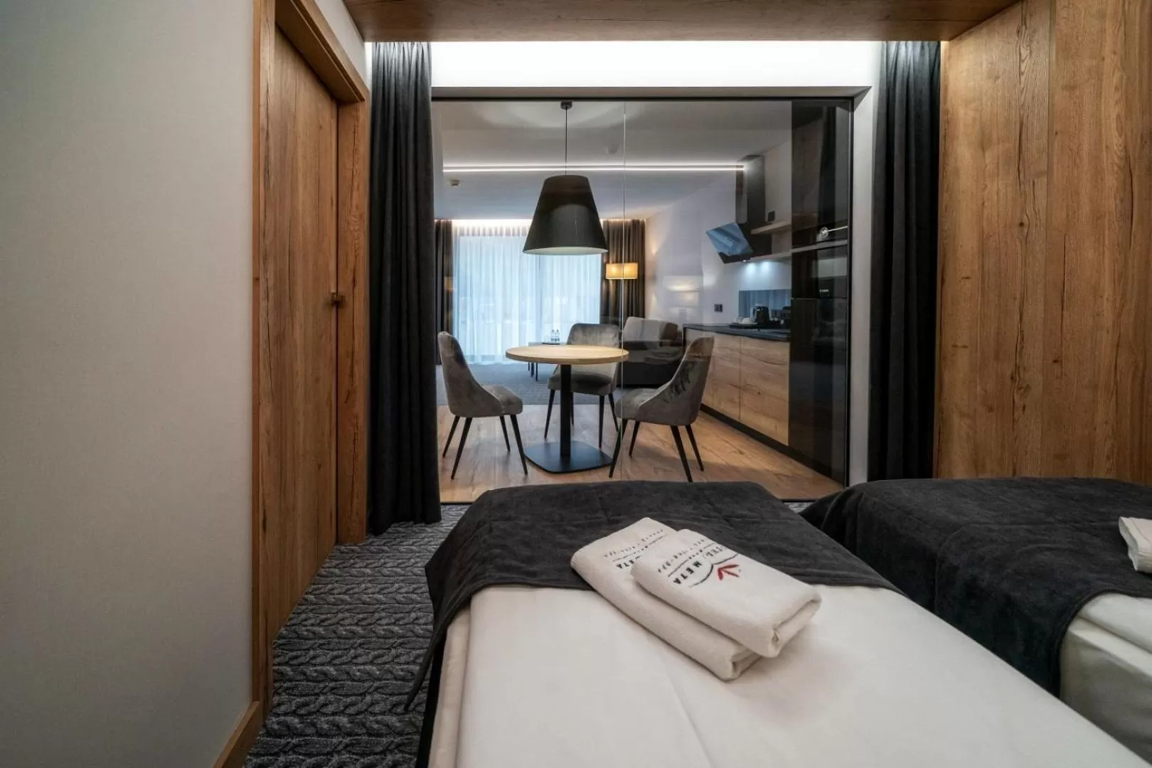 Bed in Hotel META Resort & Vine SPA