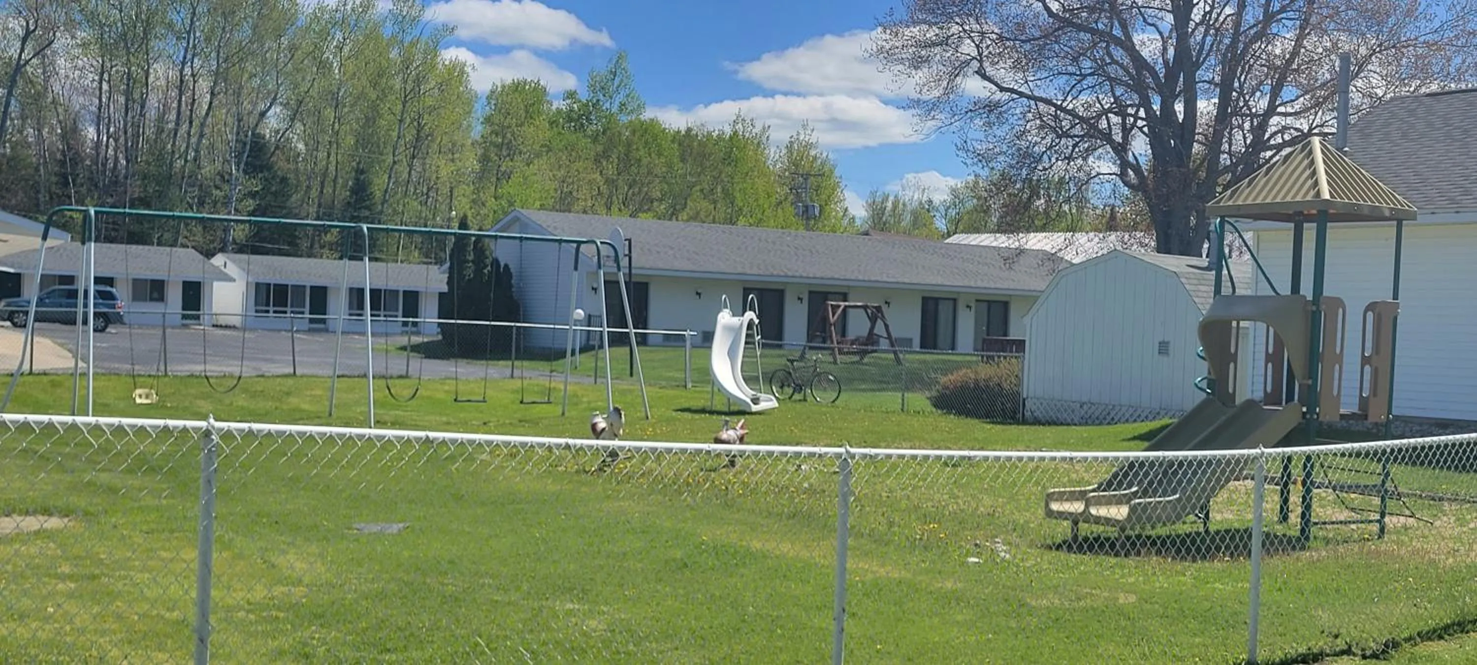 Children play ground in Thunderbird Inn of Mackinaw City