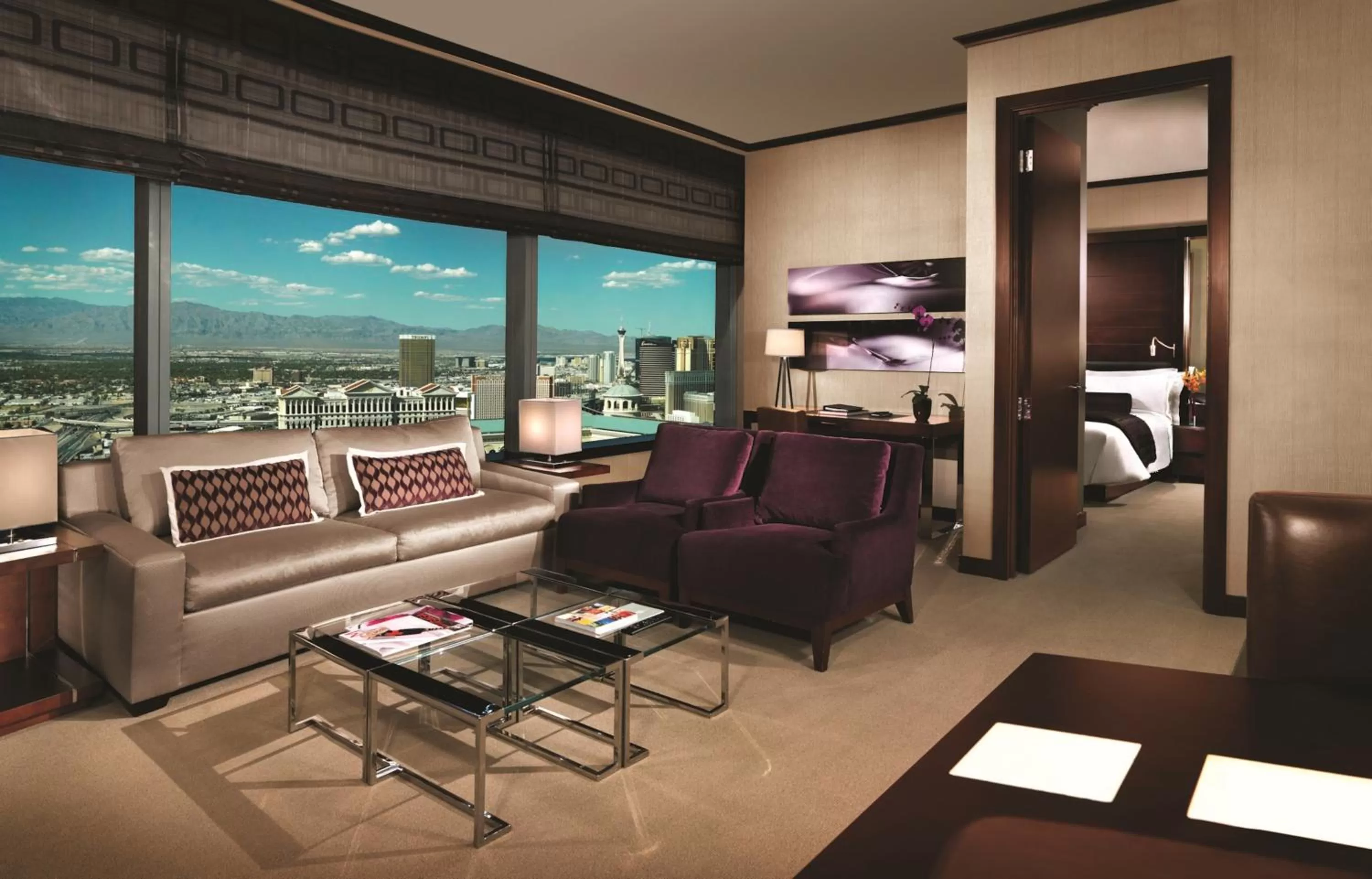 Living room in Vdara Hotel & Spa at ARIA Las Vegas