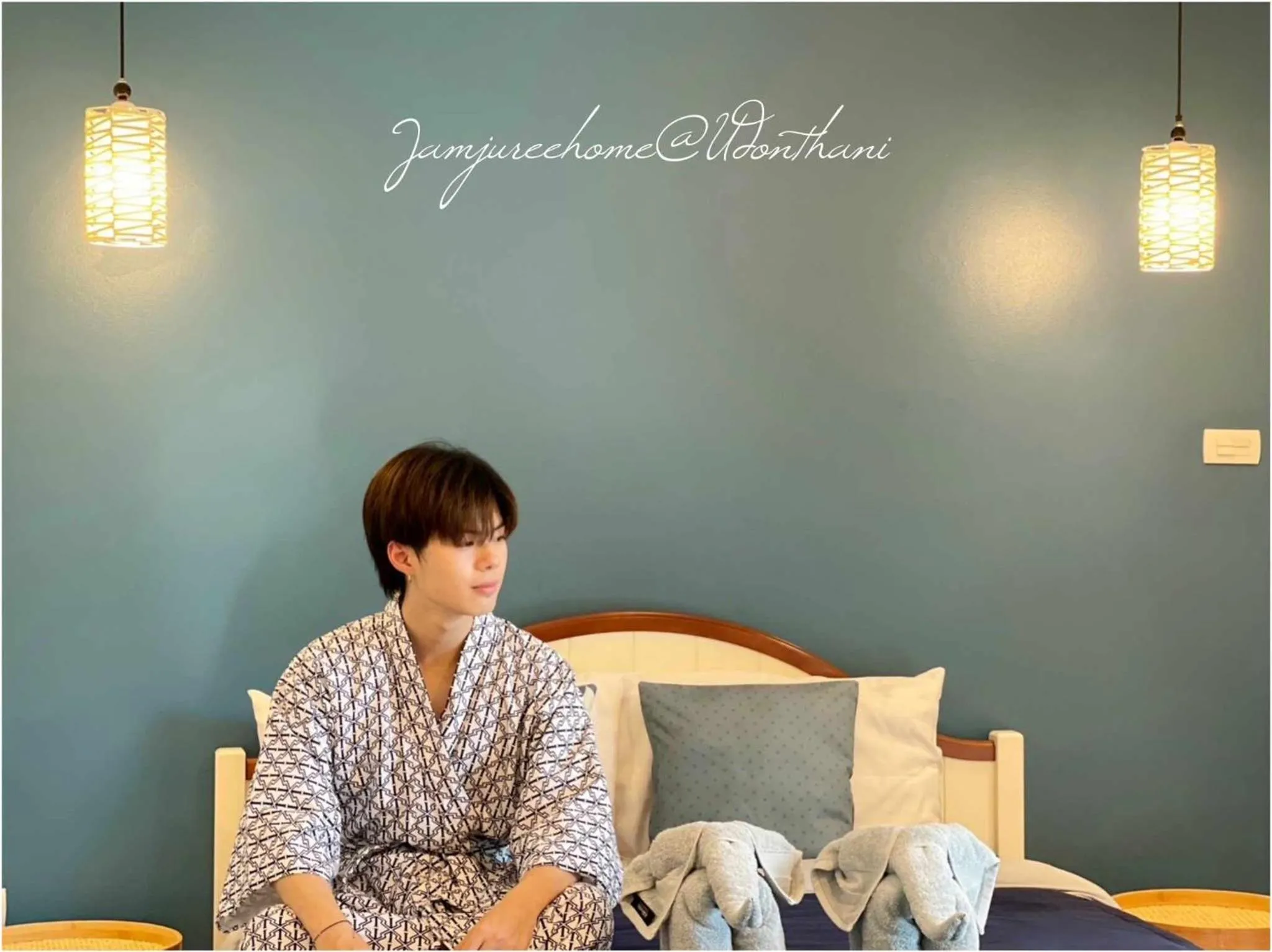 Restaurant/places to eat, Bed in Jamjuree Home at Udonthani